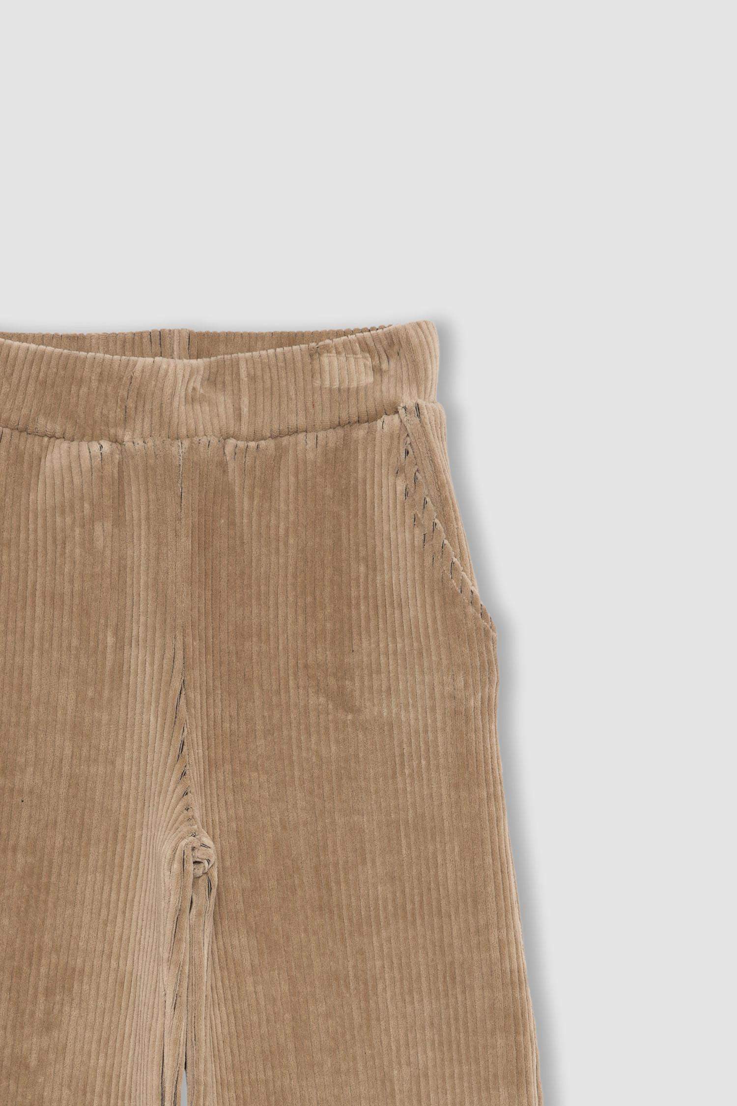 بنطلون سويت بانتس بناتي وايد ليج قطيفة