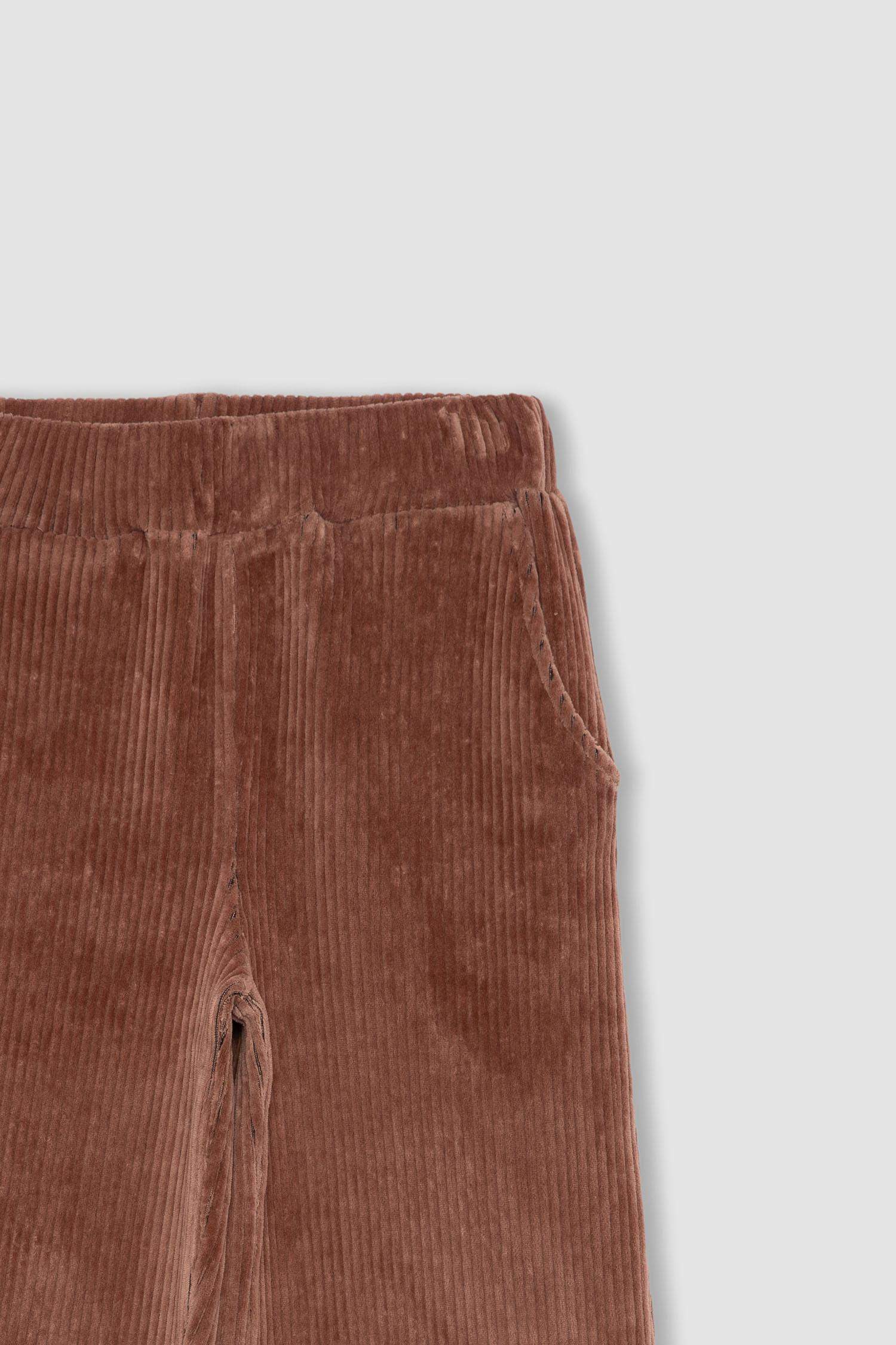 Брюки широкие из бархата для девочек