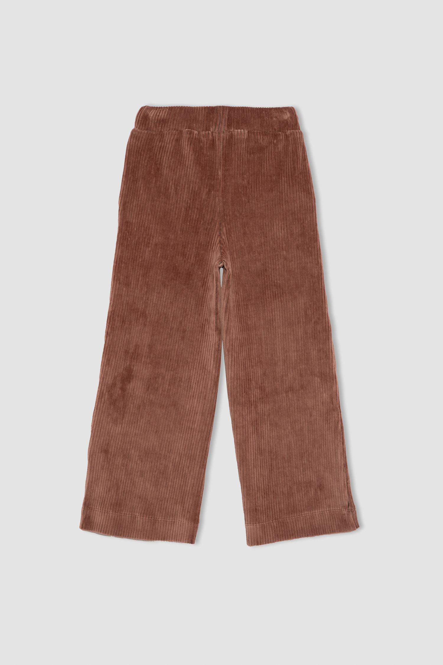 Брюки широкие из бархата для девочек