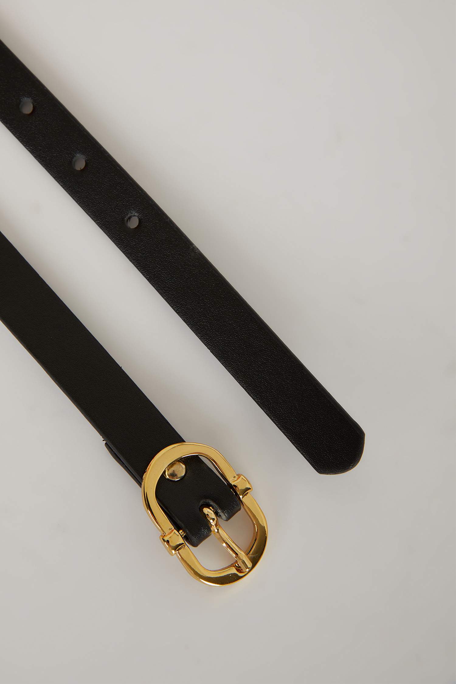 Kadın Oval Toka Suni Deri Klasik Kemer