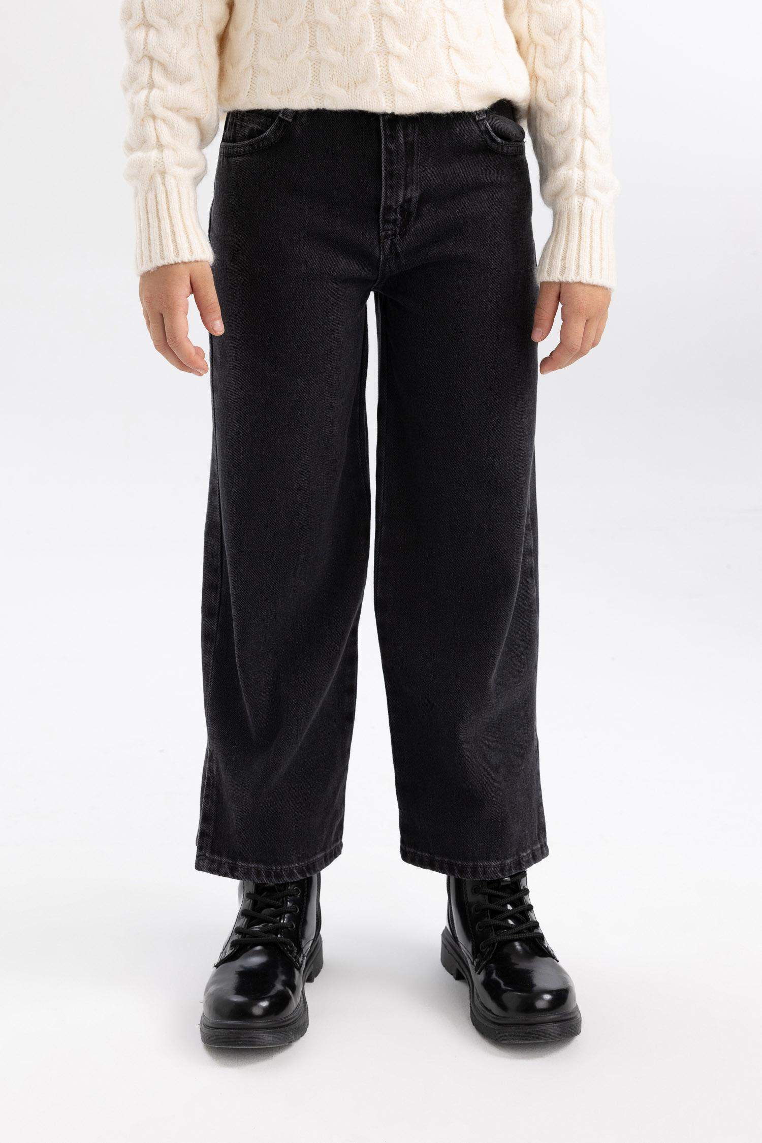 Брюки широкие рванные для девочек