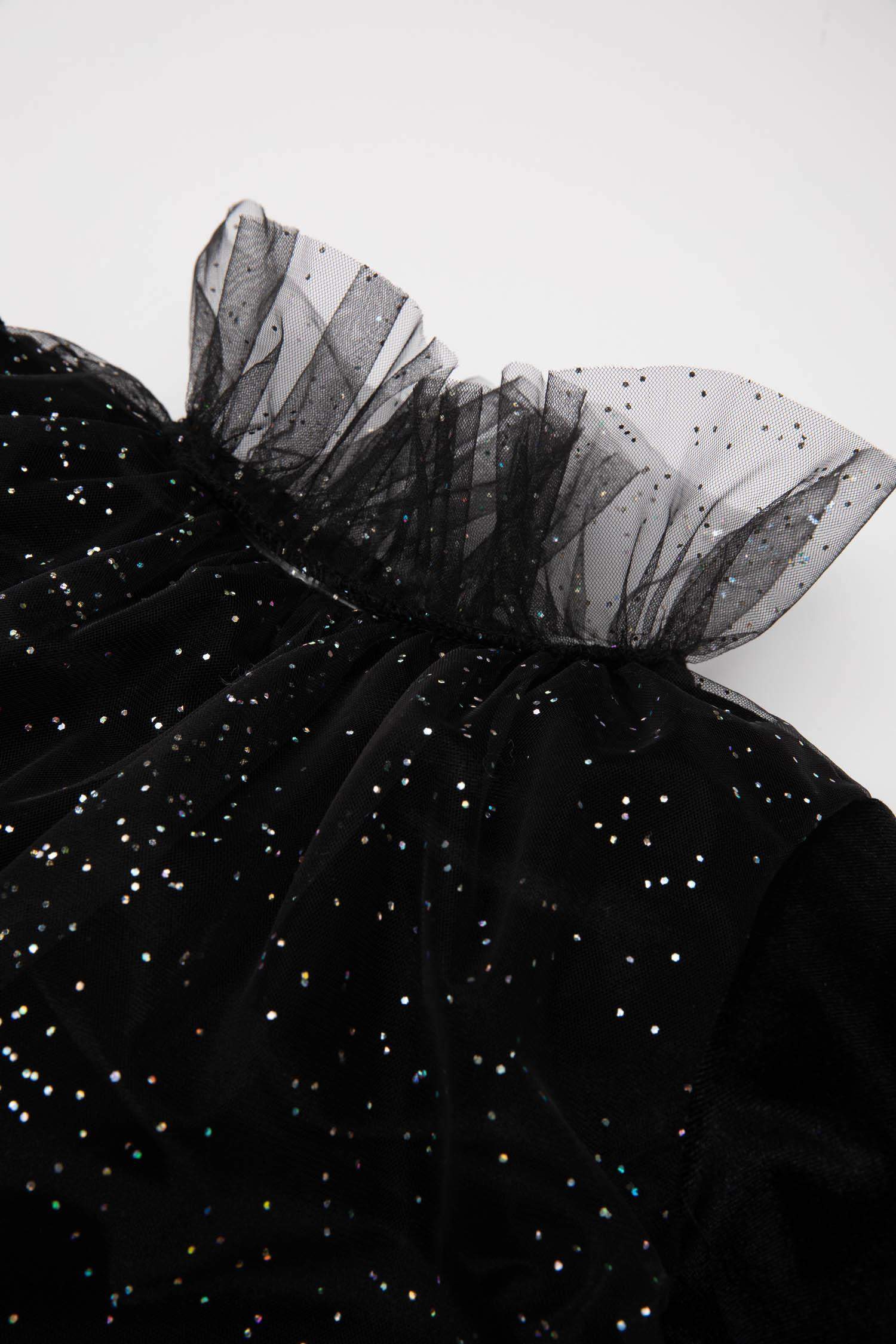 Kız Bebek Yılbaşı Temalı Puantiye Uzun Kollu Kadife Elbise