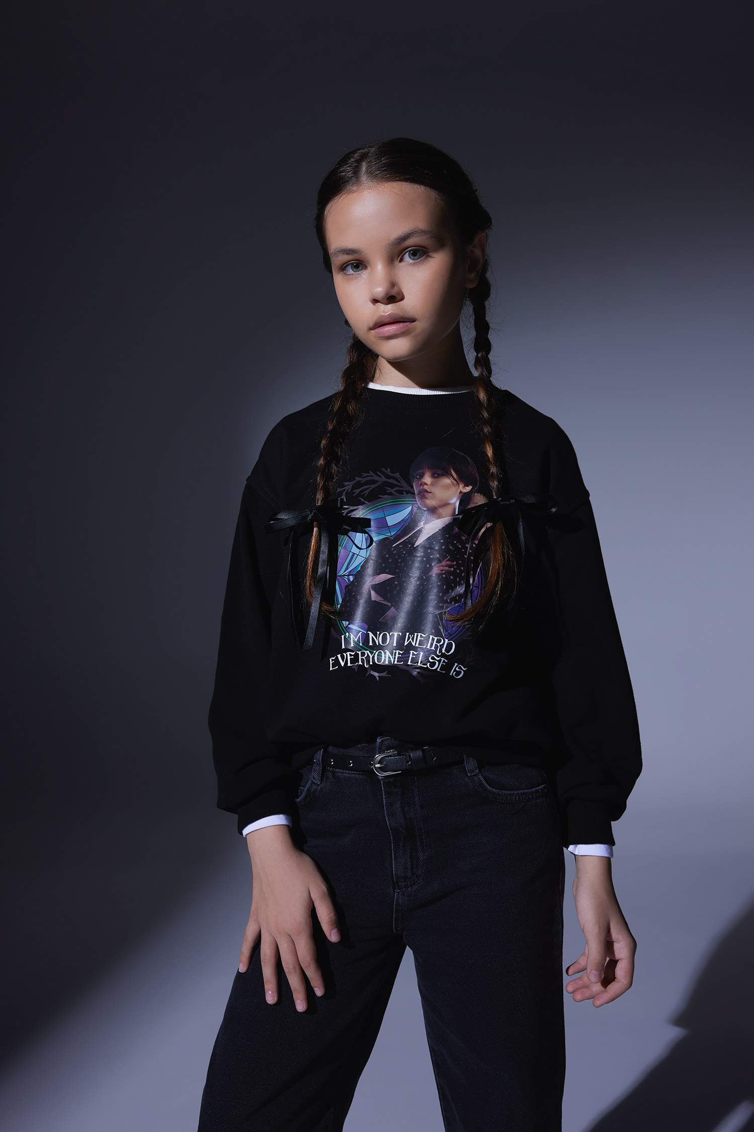 Girl Wednesday Oversize Fit Crew Neck Sweatshirt