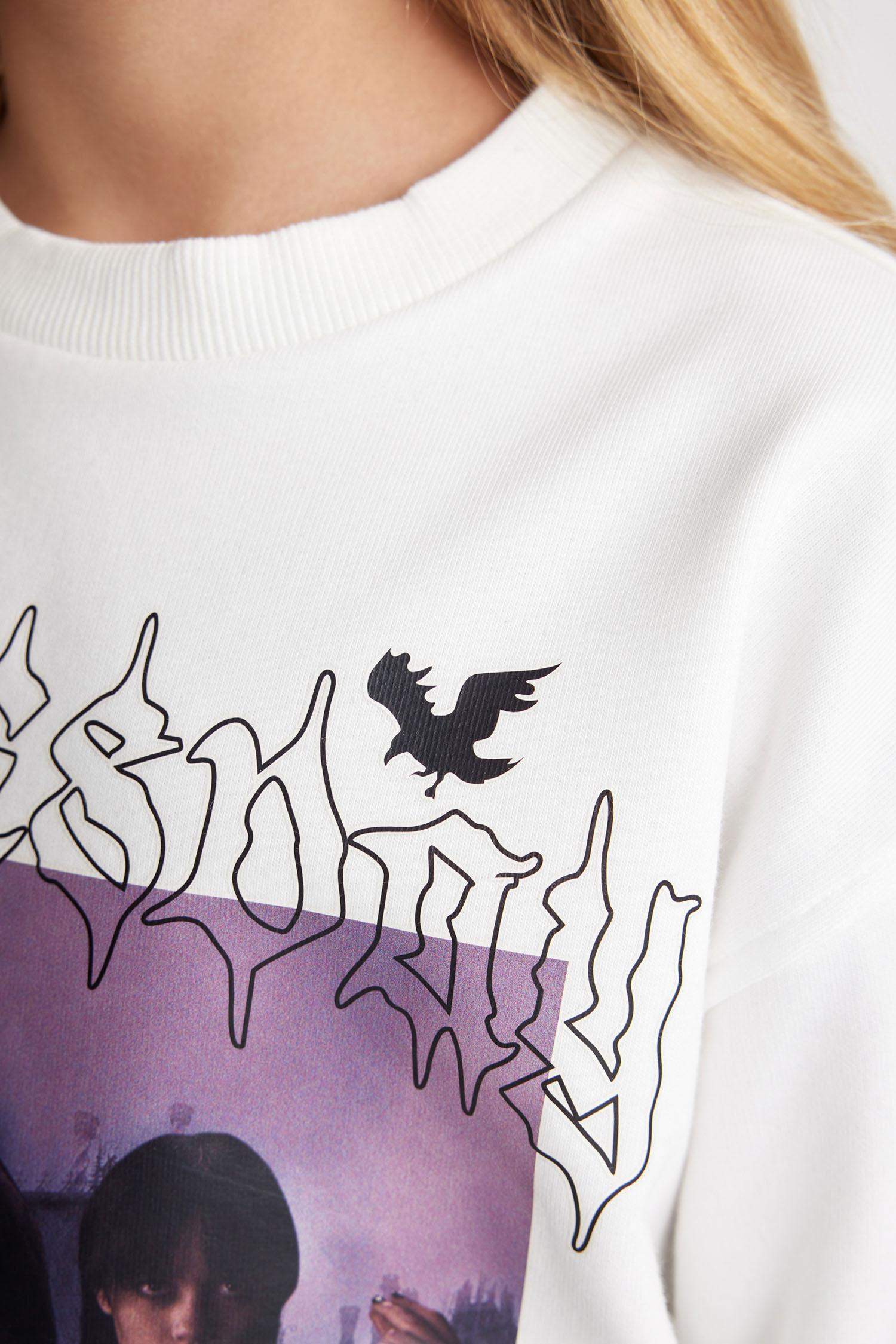 Girl Wednesday Oversize Fit Crew Neck Sweatshirt