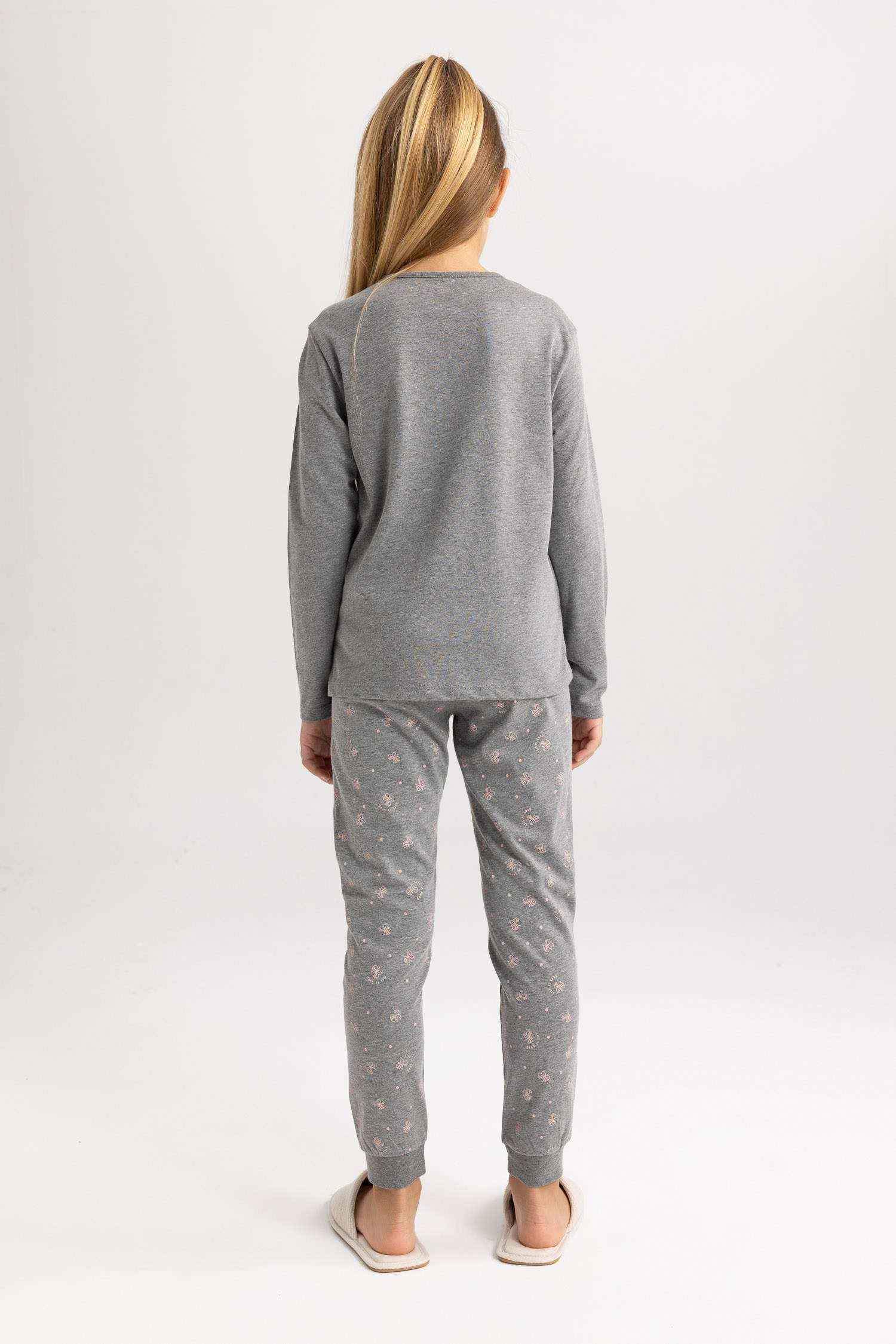 Қыздарға қалыпты пішім 2 Трикотаж пижамалар