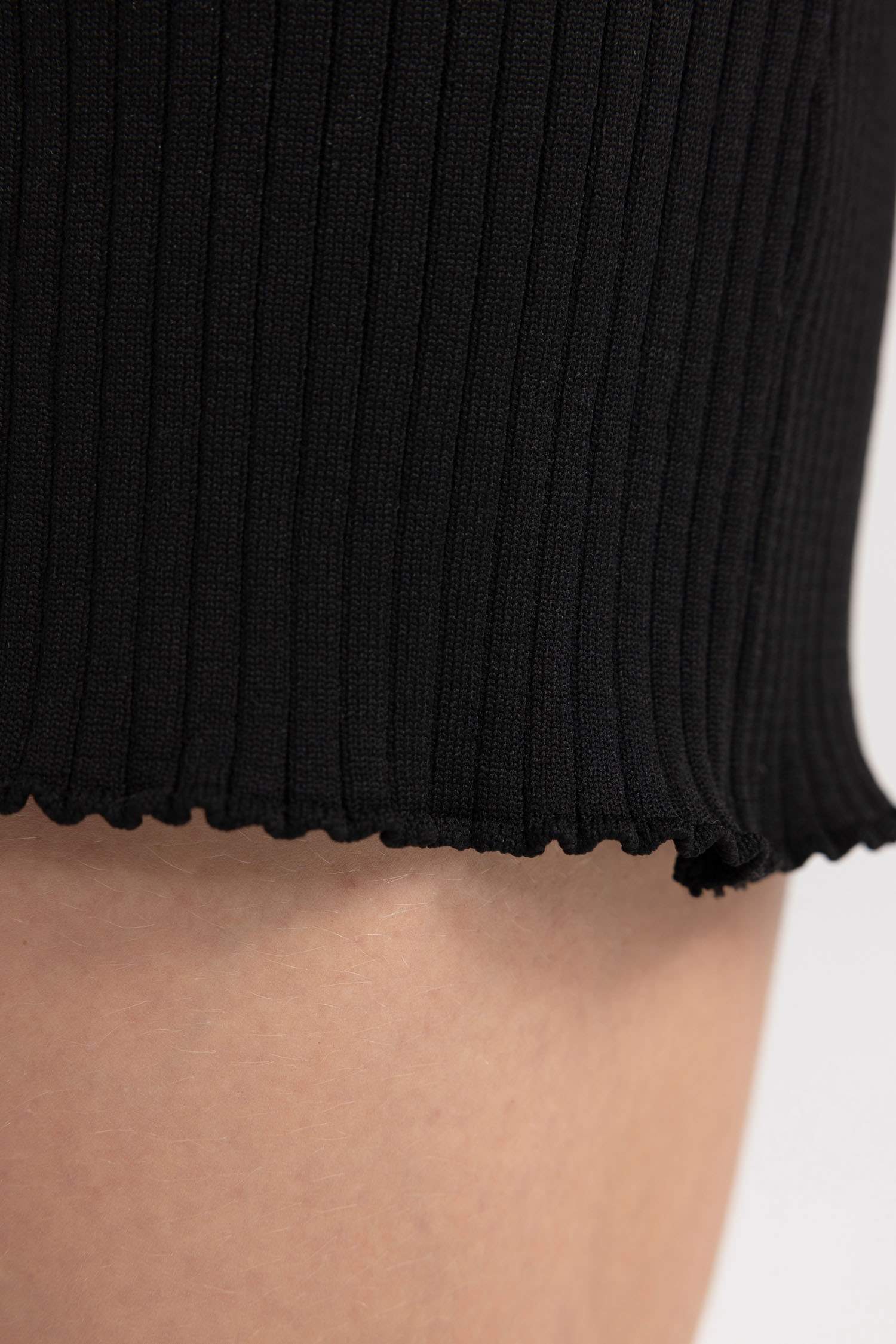 Slim Fit Square Collar Knitwear Raglan Sleeves Dress