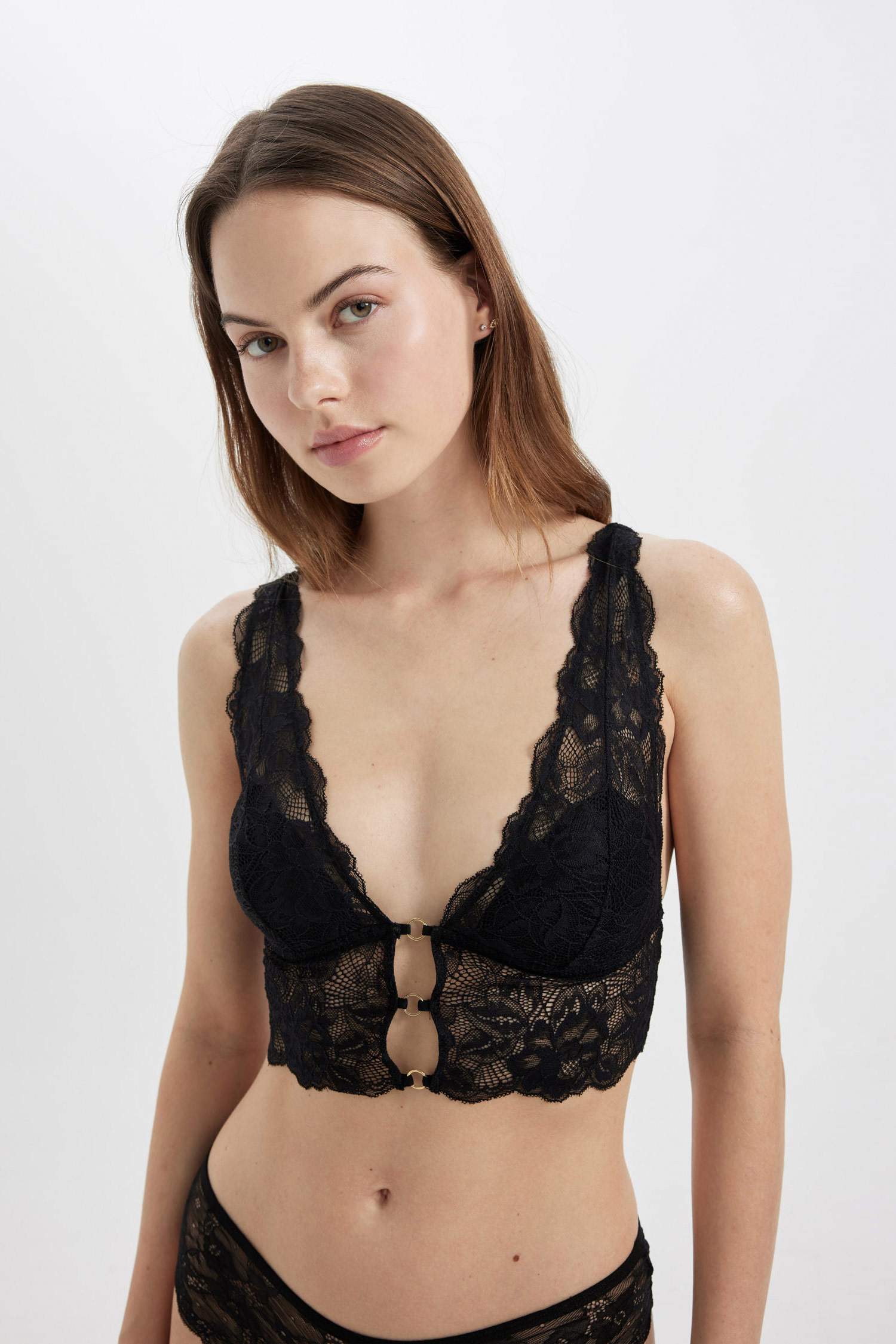 Soutien-Gorge à Armatures et sans Bretelles Dentelle De Fall In Love