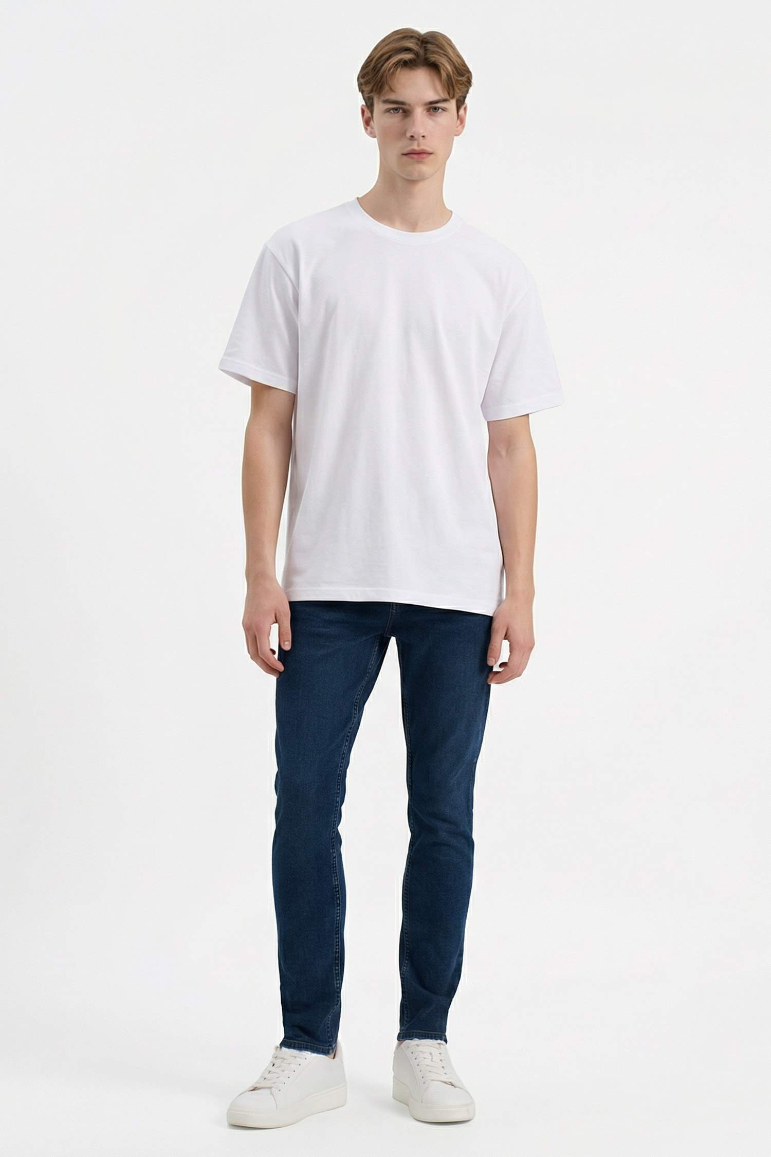 بنطلون جينز كارلو سكيني فيت وخصر عادي