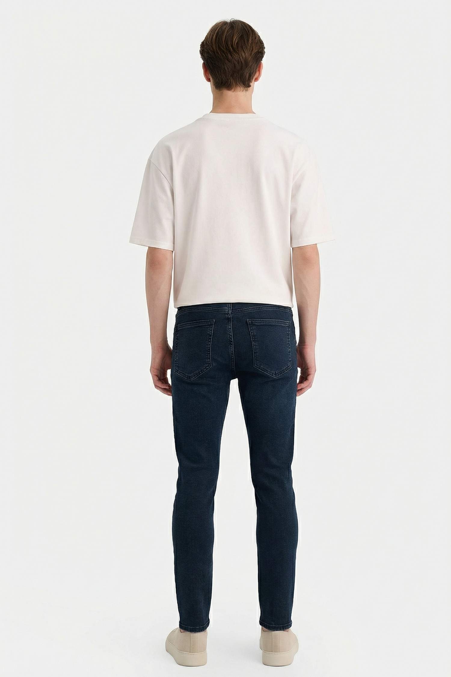 بنطلون جينز كارلو سكيني فيت وخصر عادي