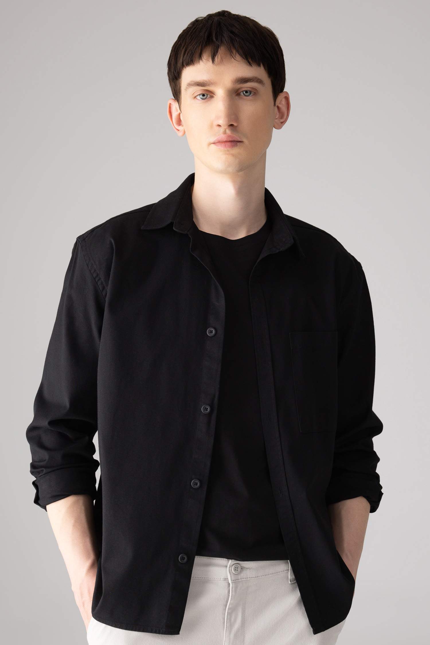 Relax Fit Polo Collar Shirt