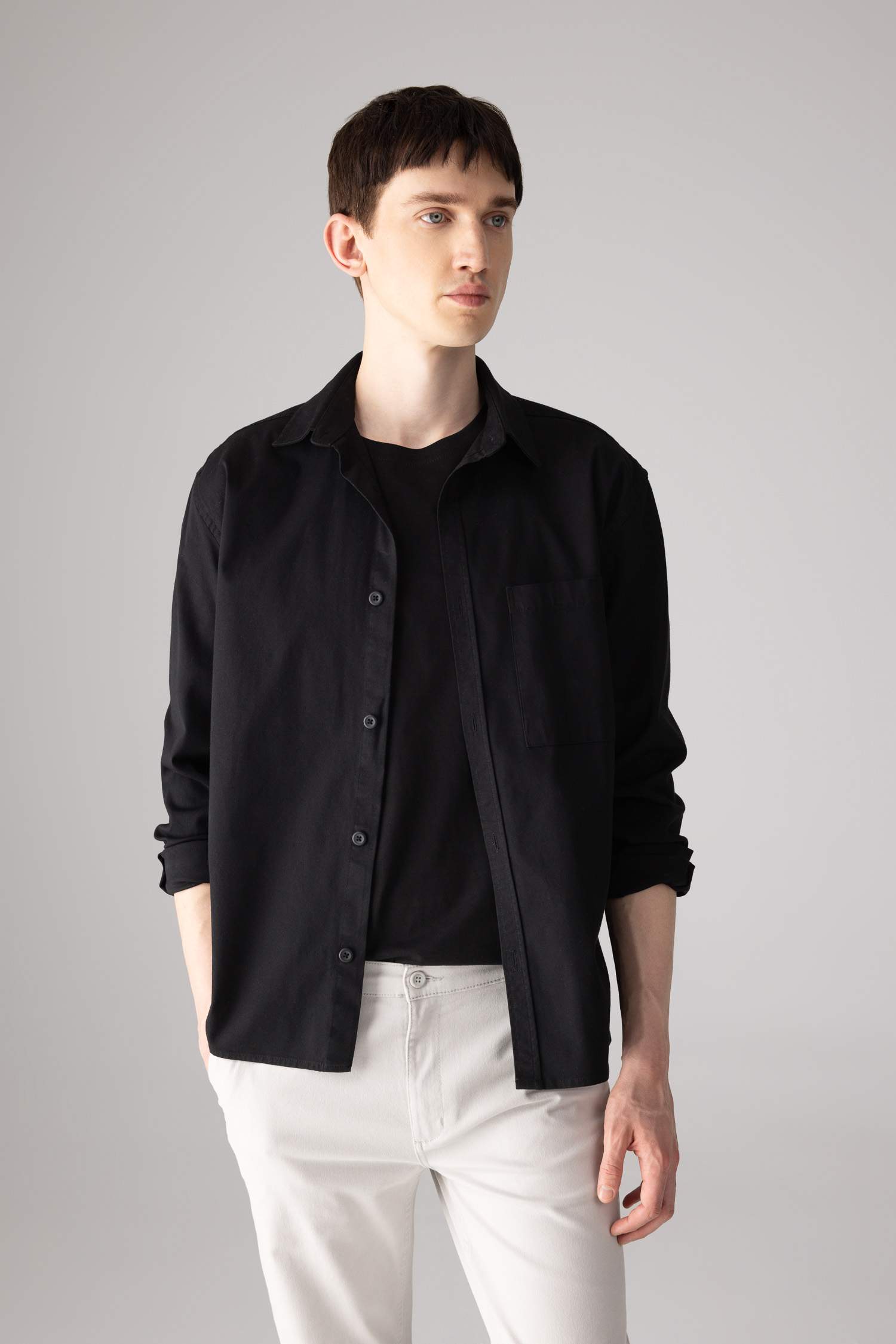 Relax Fit Polo Collar Shirt