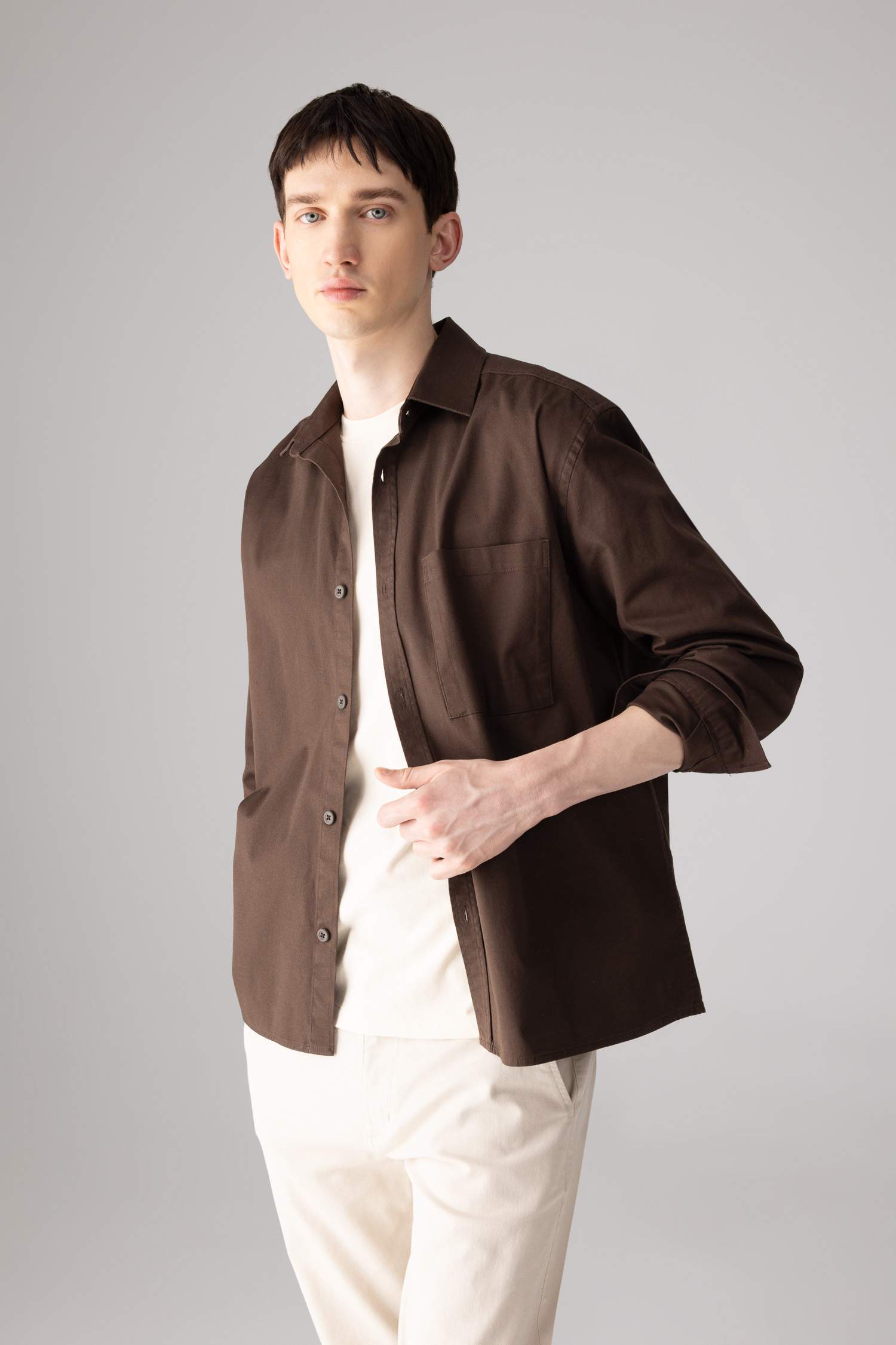 Relax Fit Polo Collar Shirt