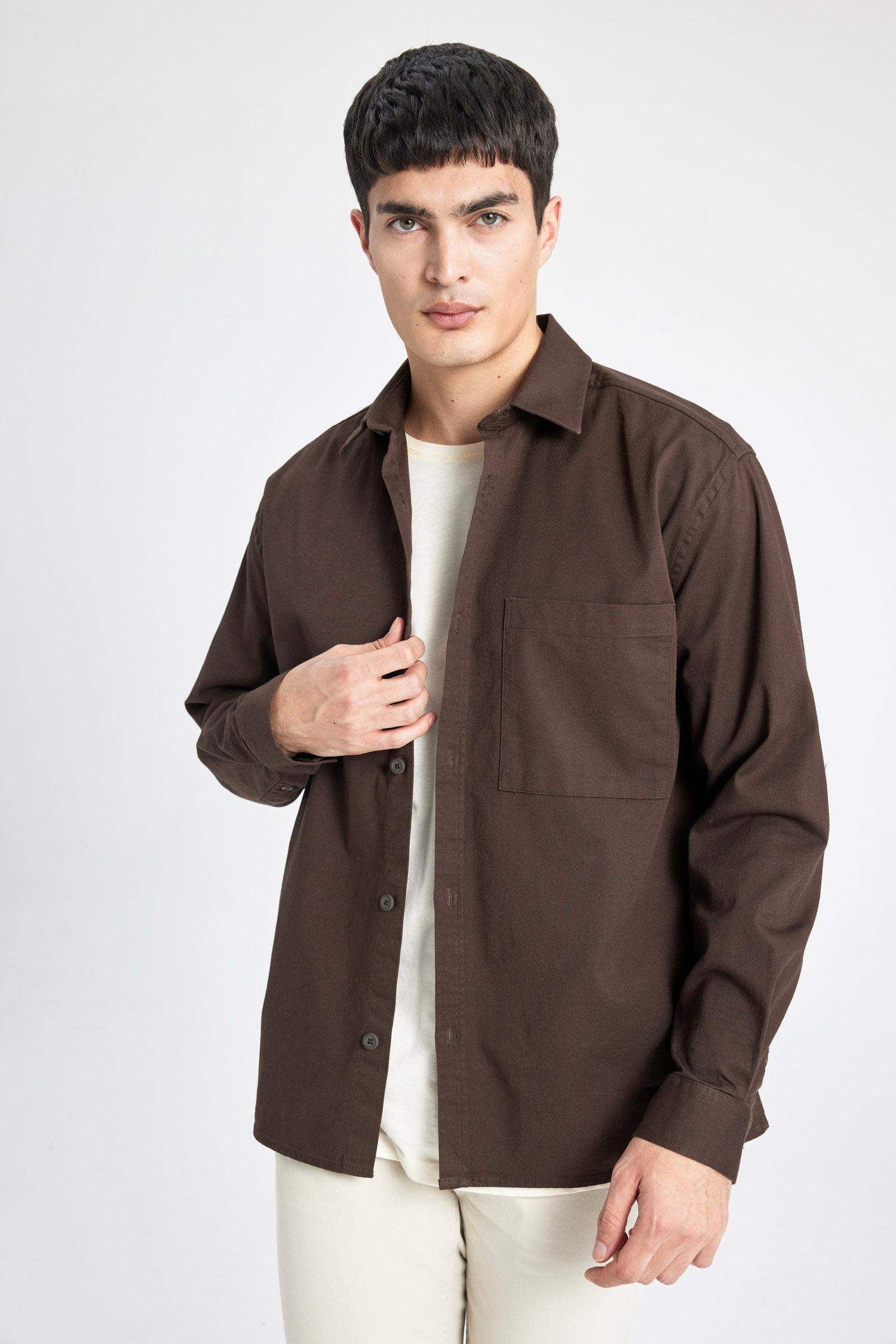 Relax Fit Polo Collar Shirt