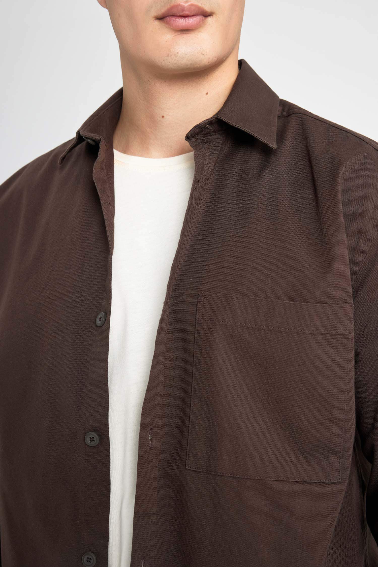 Relax Fit Polo Collar Shirt