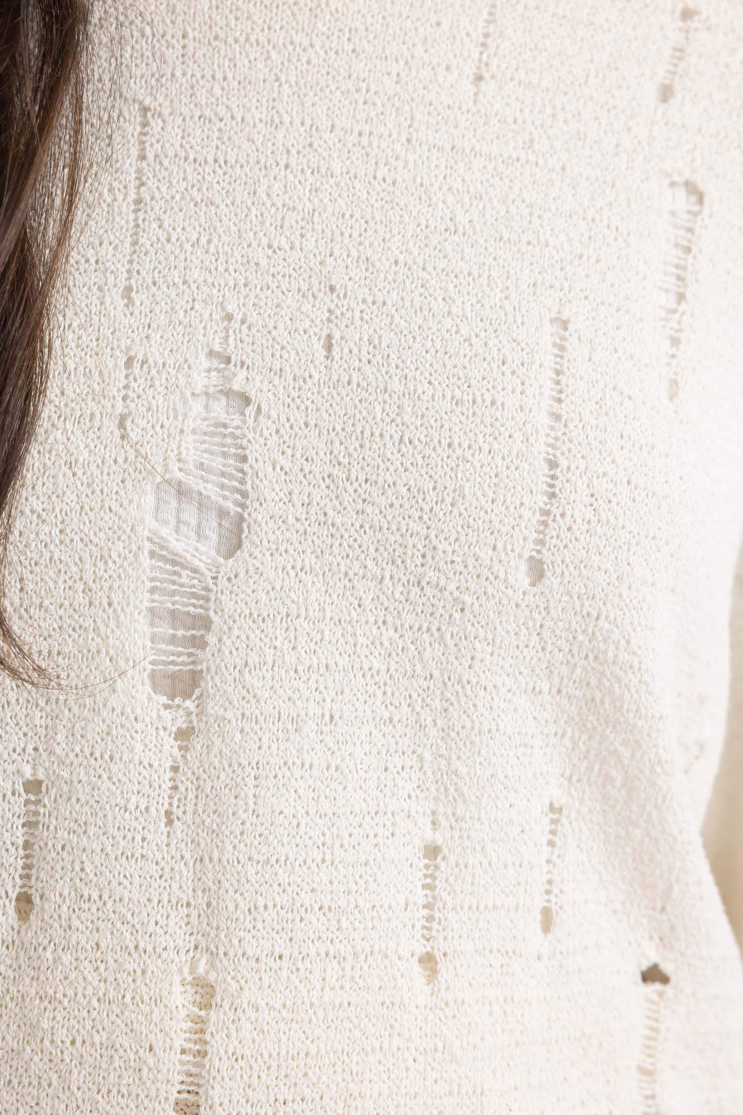 Kroşe Fit Bisiklet Yaka Uzun Kollu  Kroşe Tişört Tunik