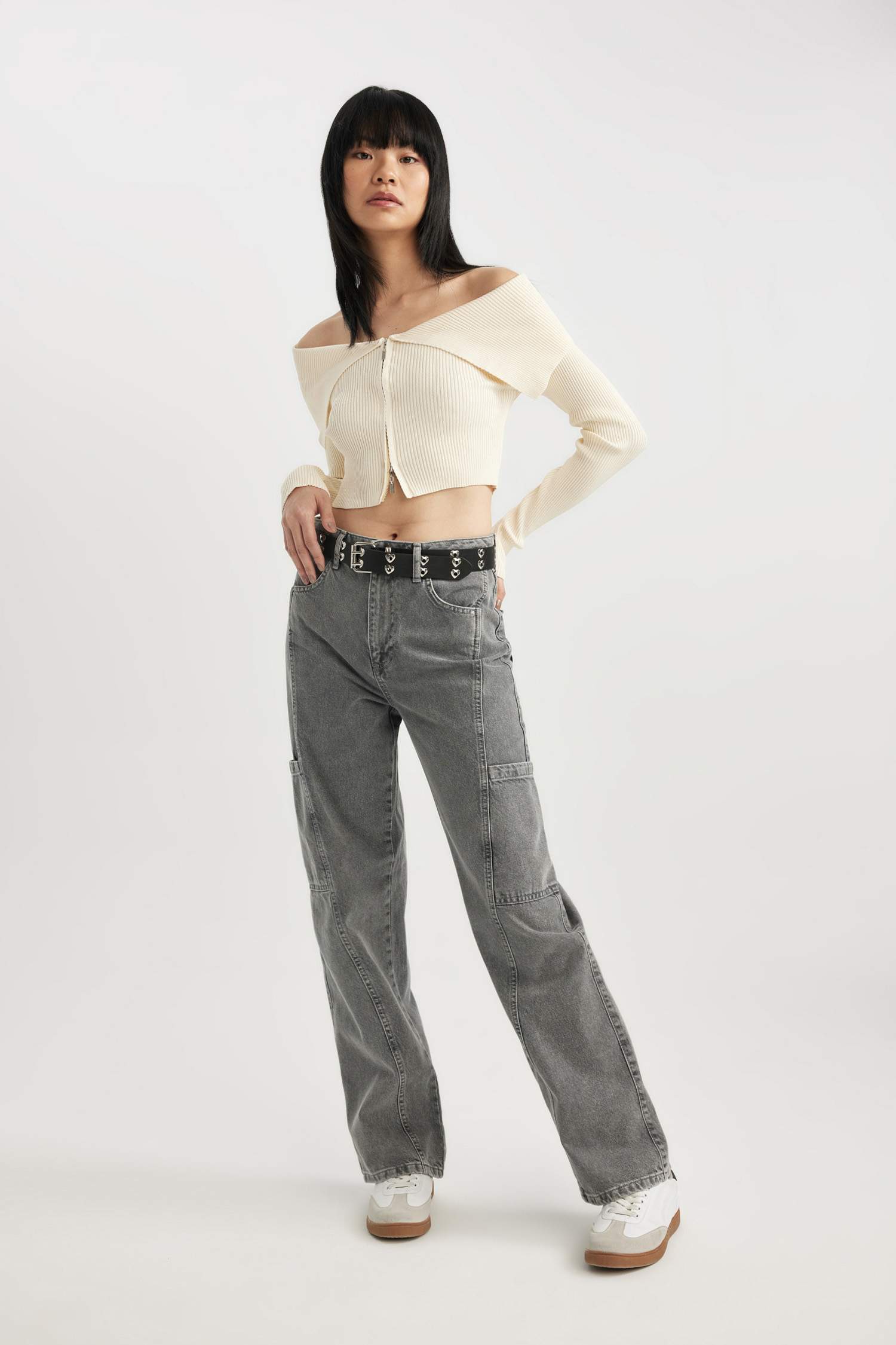 Slim Fit Strapless Knitwear Cardigan