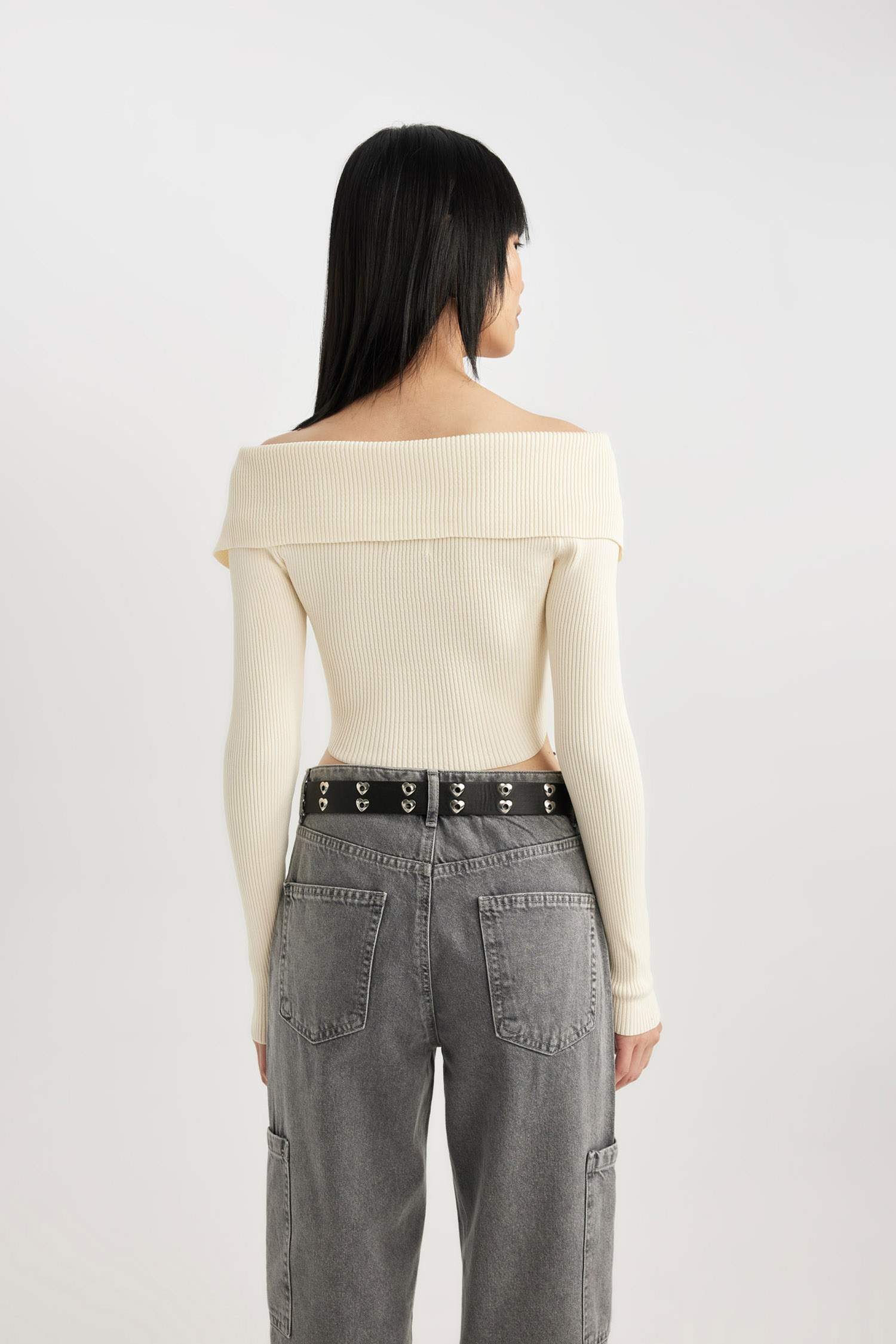 Slim Fit Strapless Knitwear Cardigan