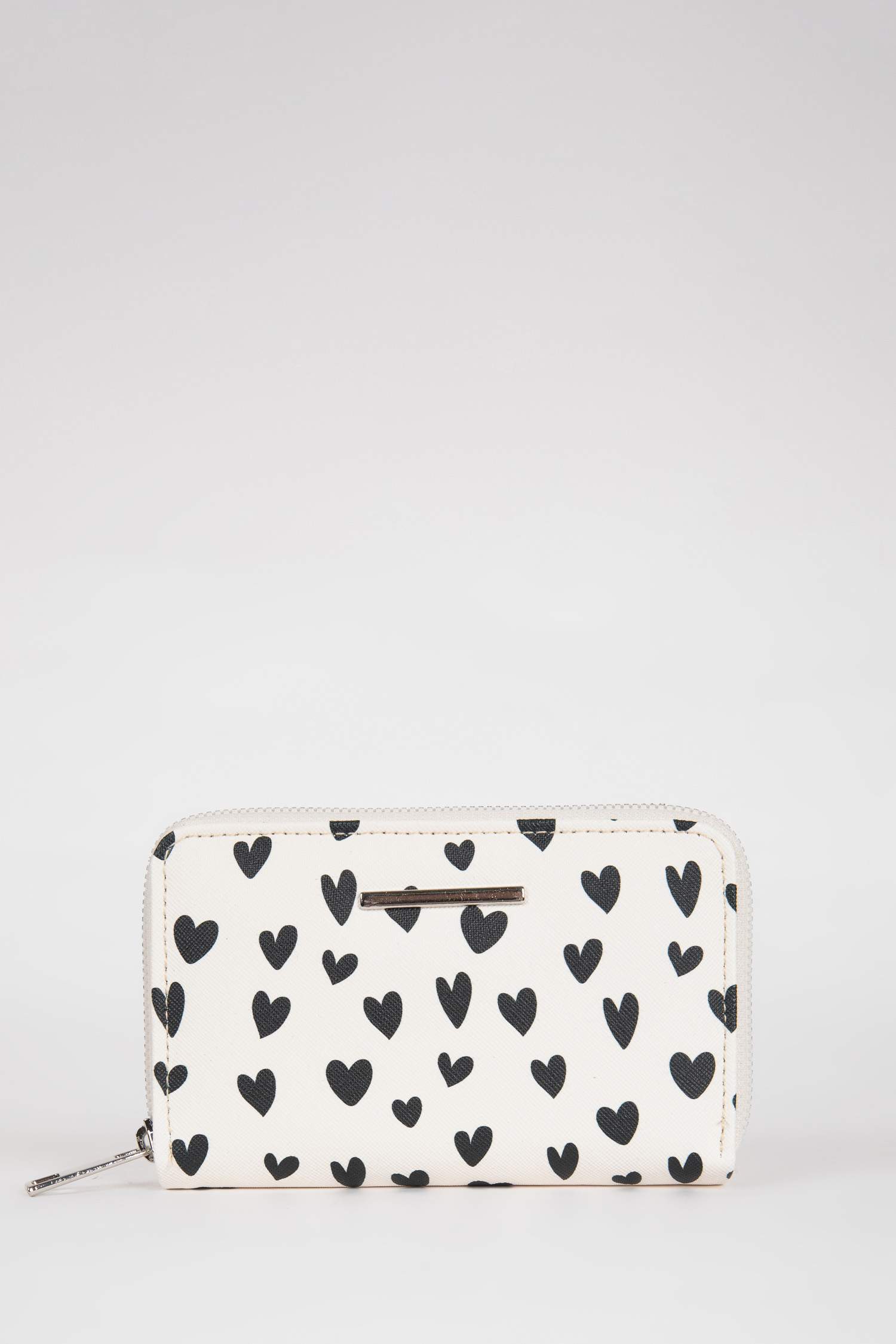 Kadın Kalp Desenli Suni Deri Cüzdan