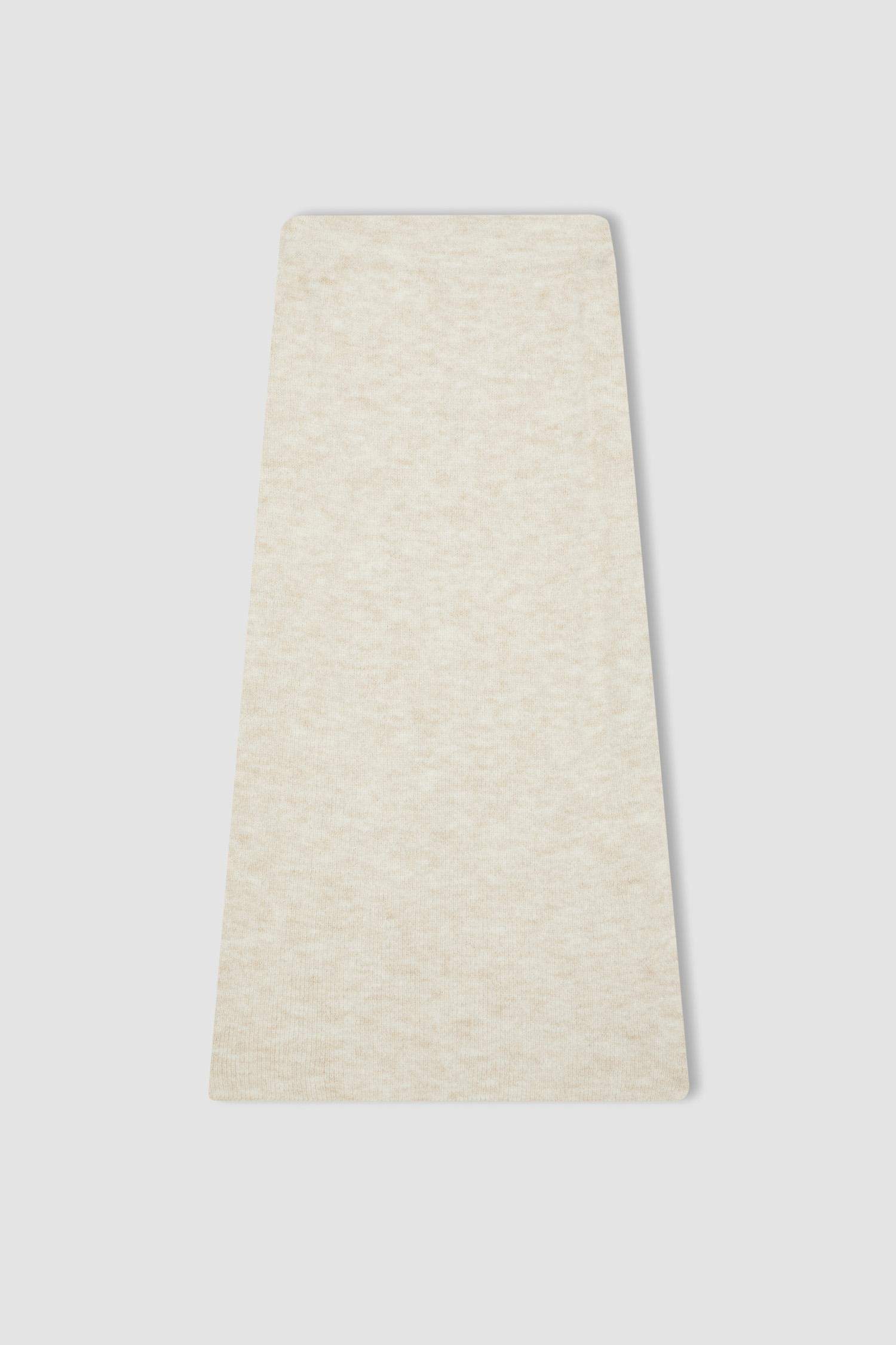 Slit Knitwear Midi Skirt