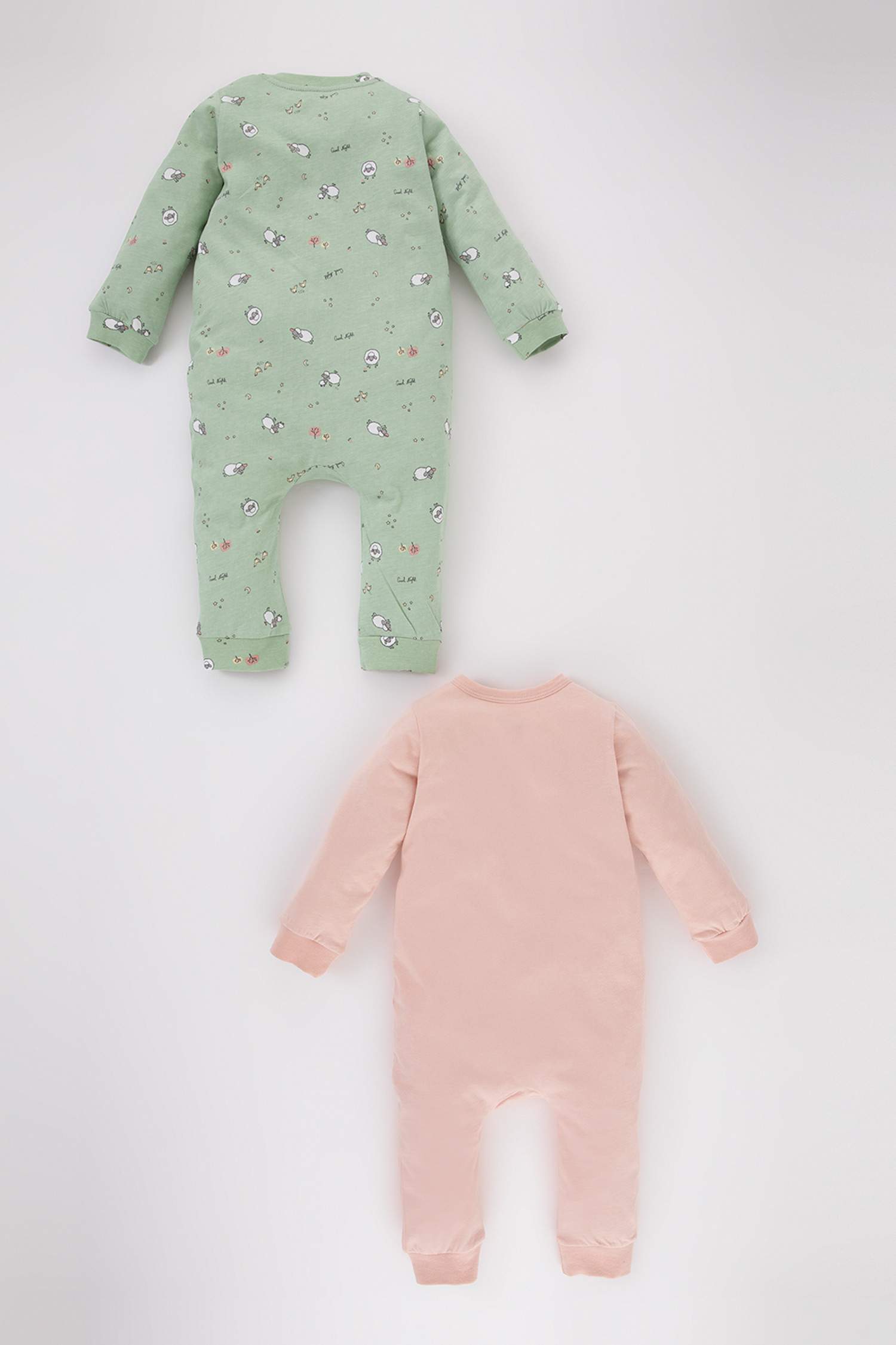 Green BABY GIRL 2 piece Regular Fit Crew Neck Animal Overalls 2933137