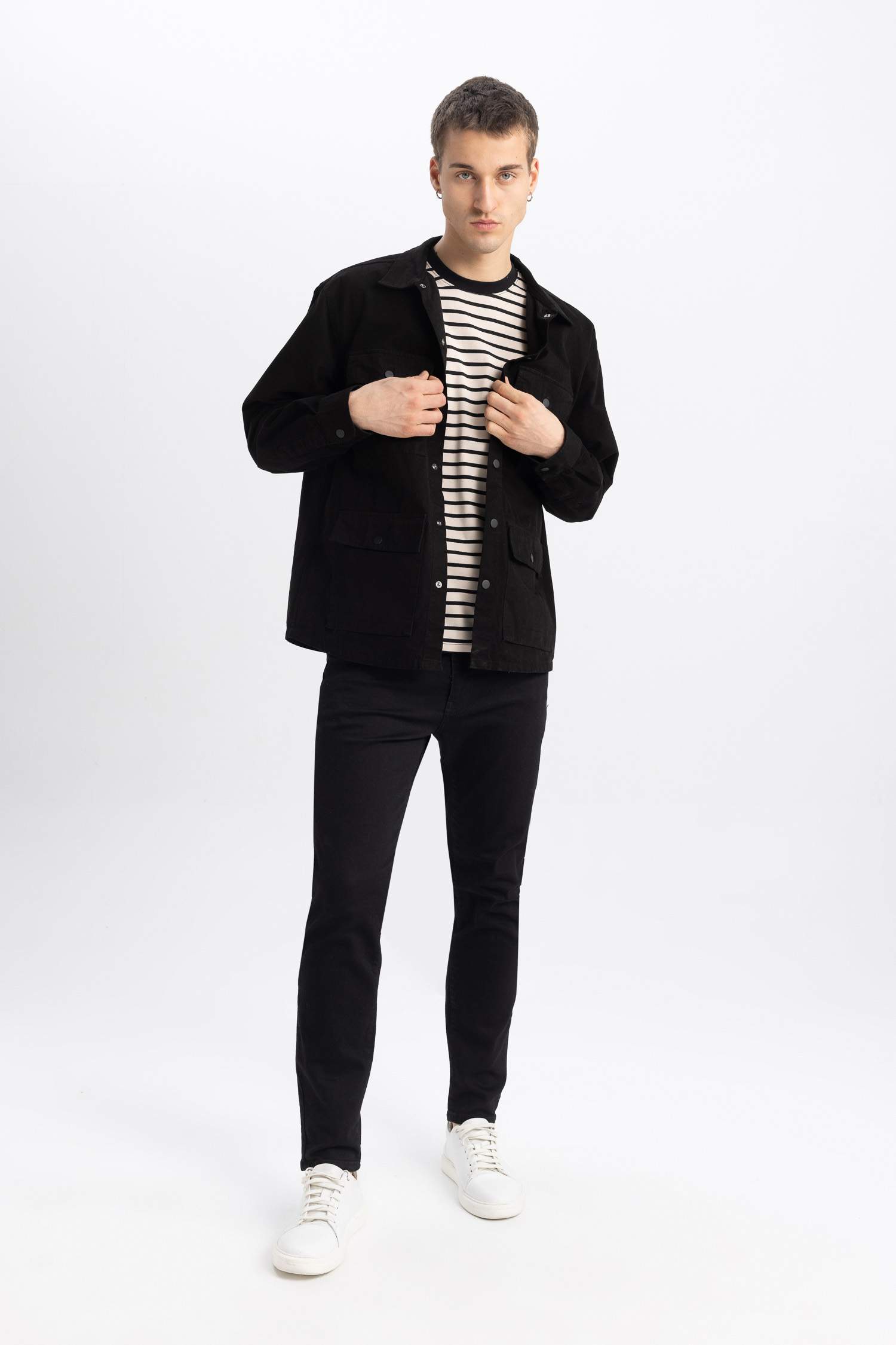 Relax Fit Shirt Collar Cotton Shirt