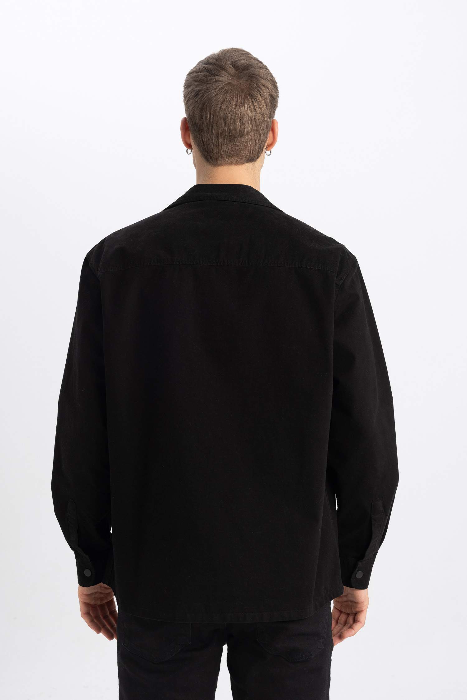 Relax Fit Shirt Collar Cotton Shirt