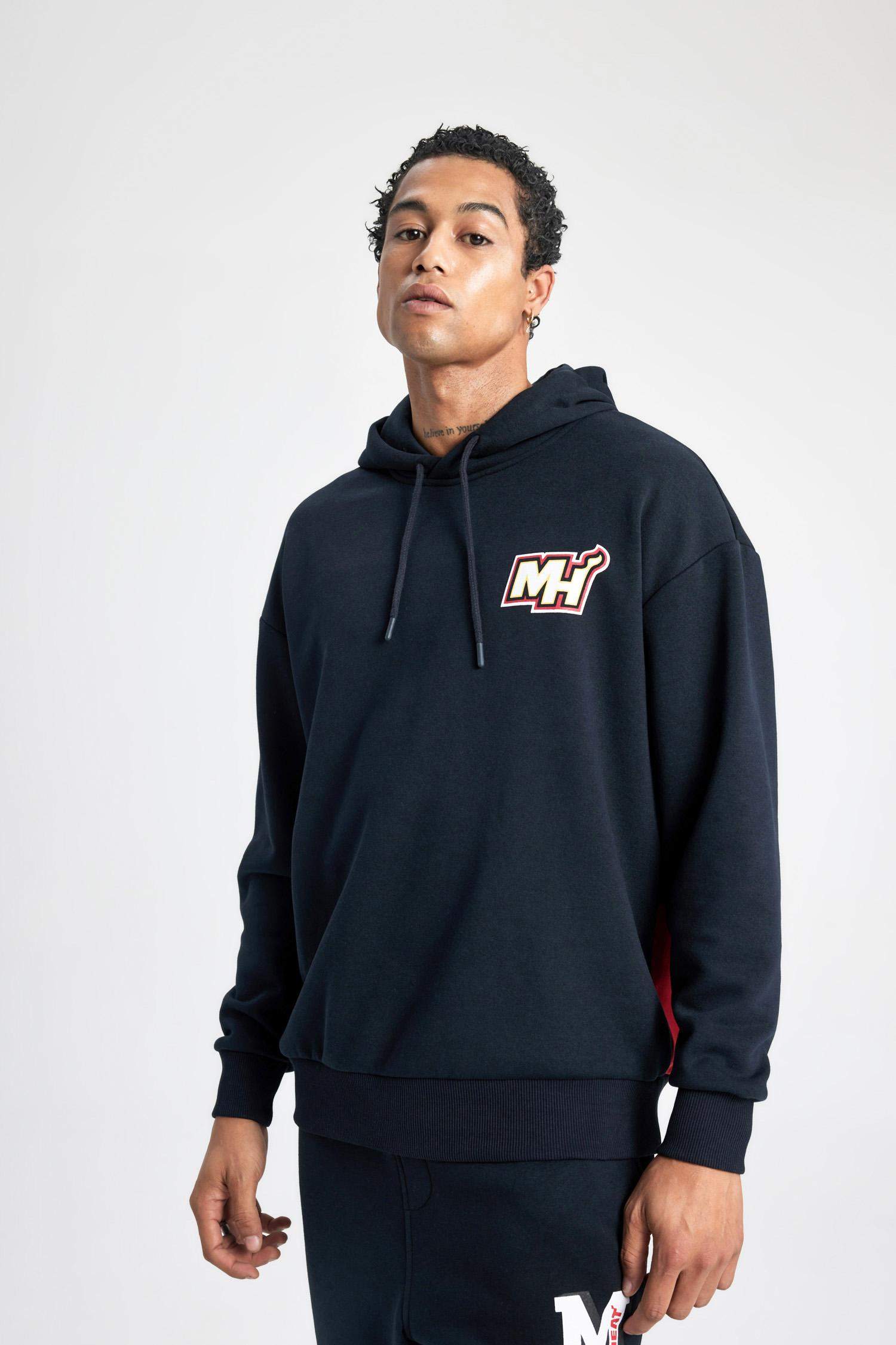 Свитшот оверсайз NBA Miami Heat с капюшоном, DeFactoFit