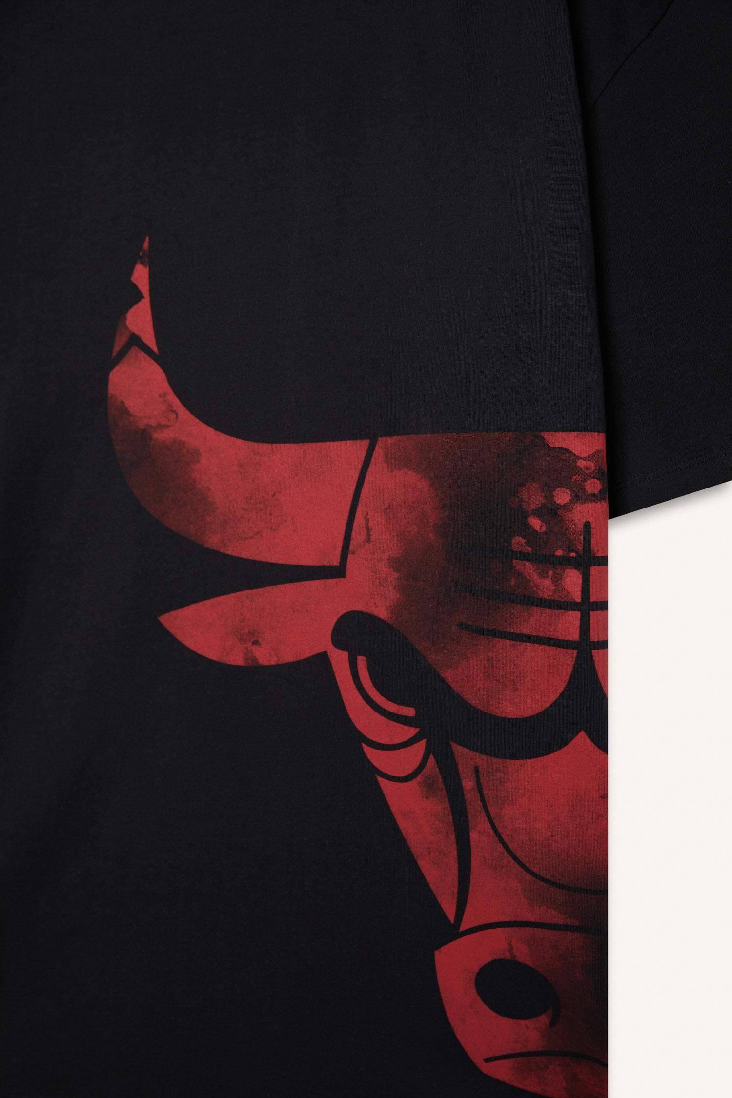 DeFactoFit NBA Chicago Bulls Oversize Fit Crew Neck T-Shirt