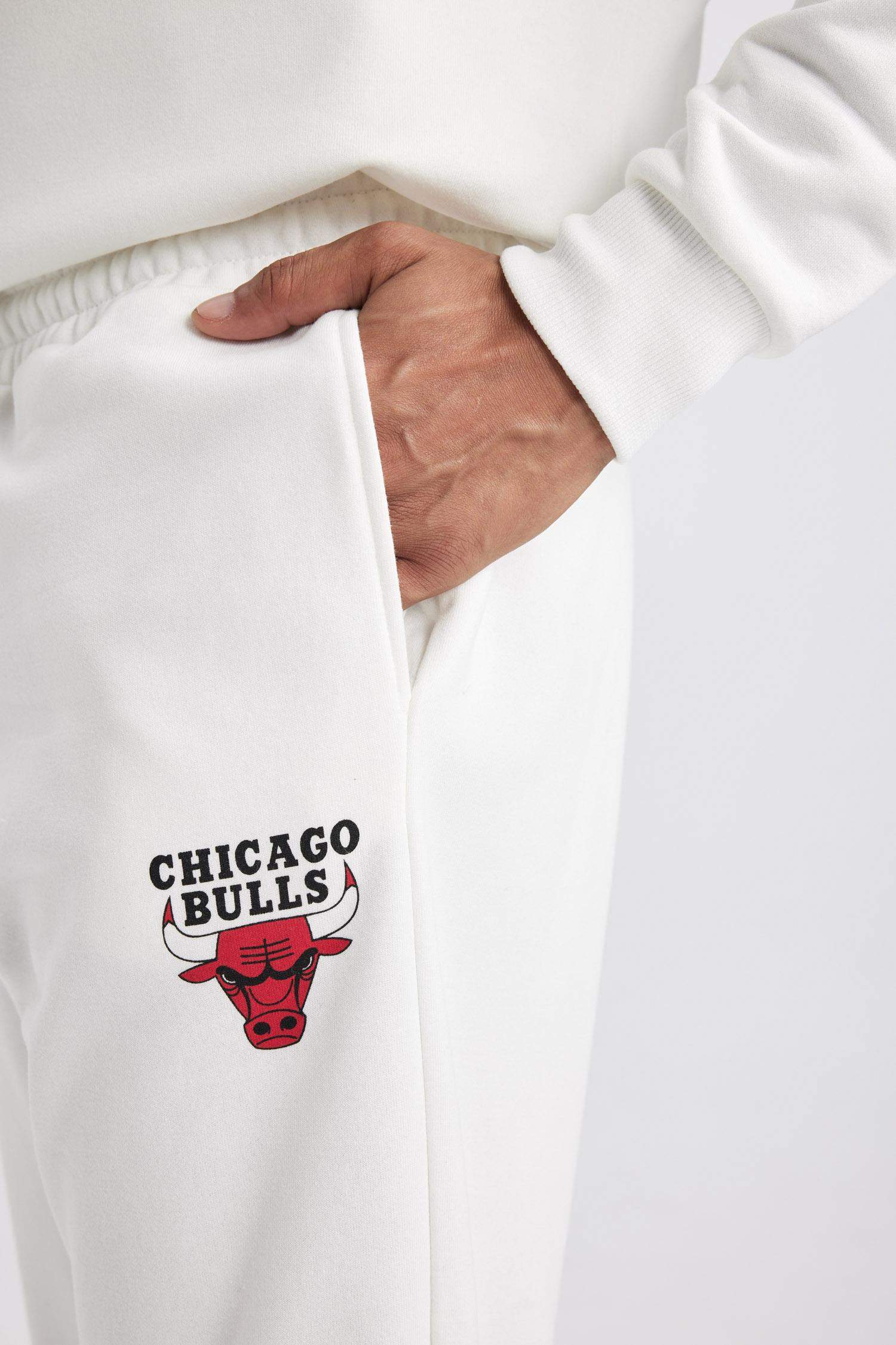 DeFactoFit Kalın Jogger Eşofman Altı NBA Chicago Bulls Standart Fit