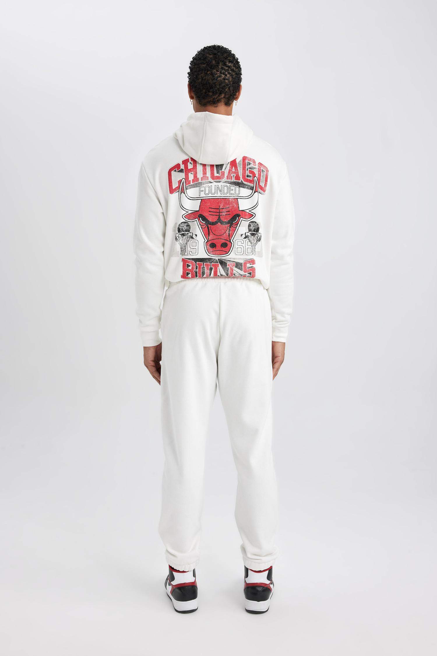 DeFactoFit Kalın Jogger Eşofman Altı NBA Chicago Bulls Standart Fit