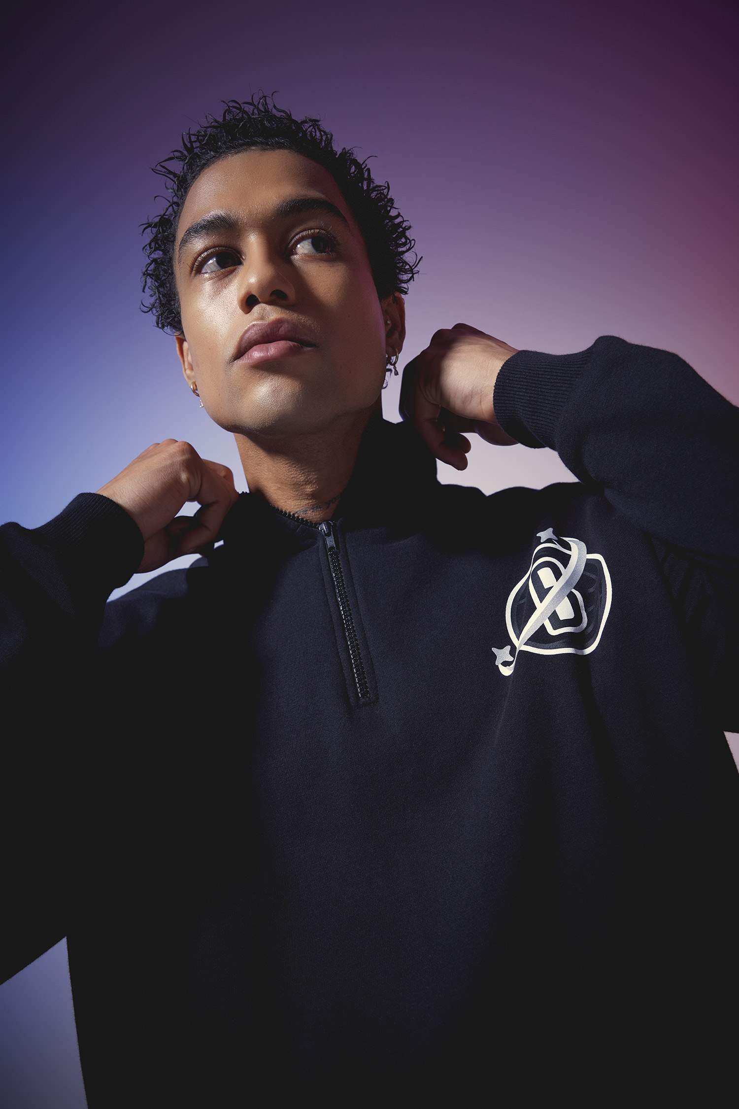 DeFactoFit NBA Brooklyn Nets Oversize Fit Turtleneck Sweatshirt