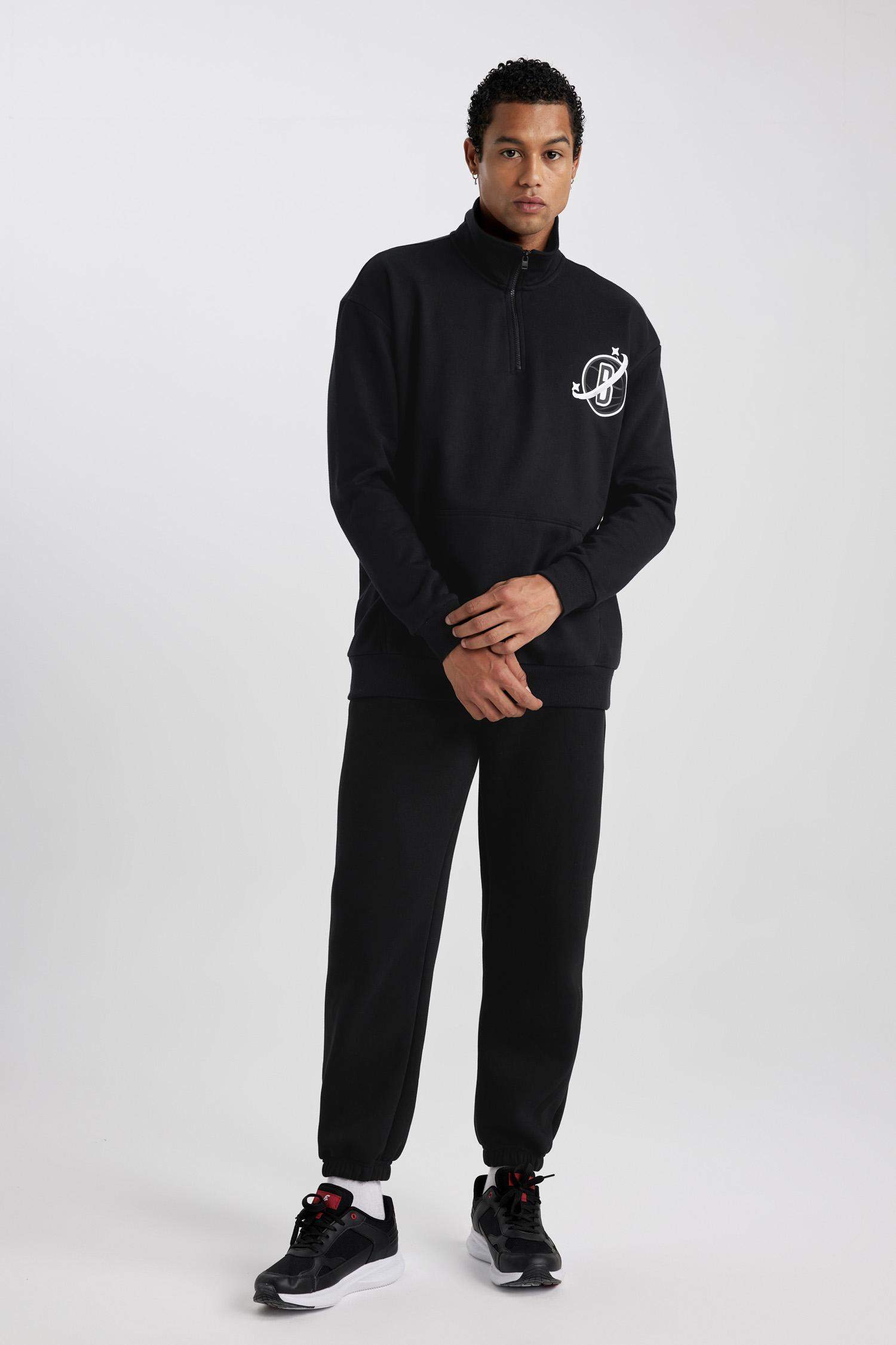 DeFactoFit NBA Brooklyn Nets Oversize Fit Turtleneck Sweatshirt