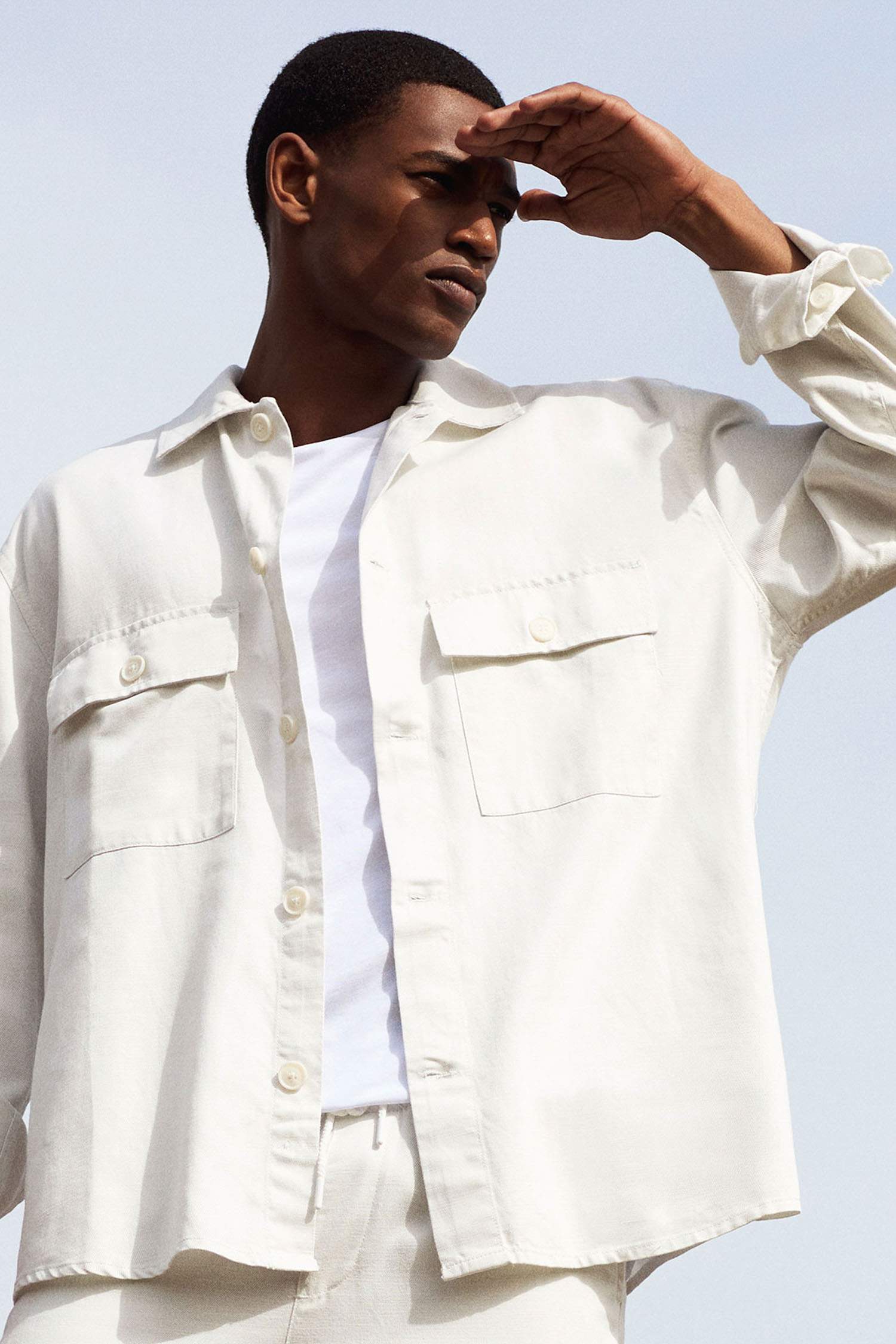 Relax Fit Polo Yaka Cep Detaylı Gömlek Ceket