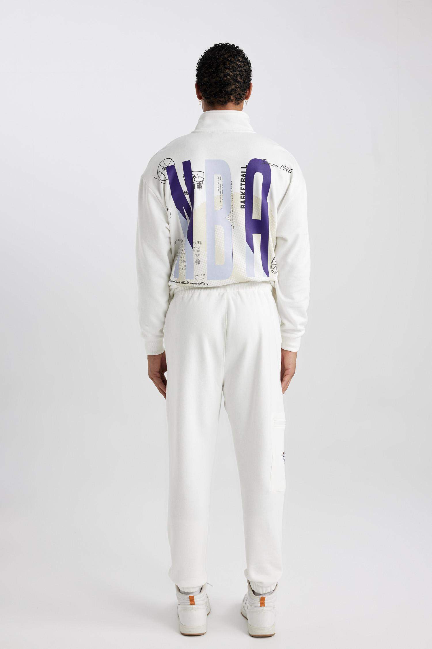 بنطلون جوجر قماش سميك قصة عادية من لوس أنجلوس ليكرز