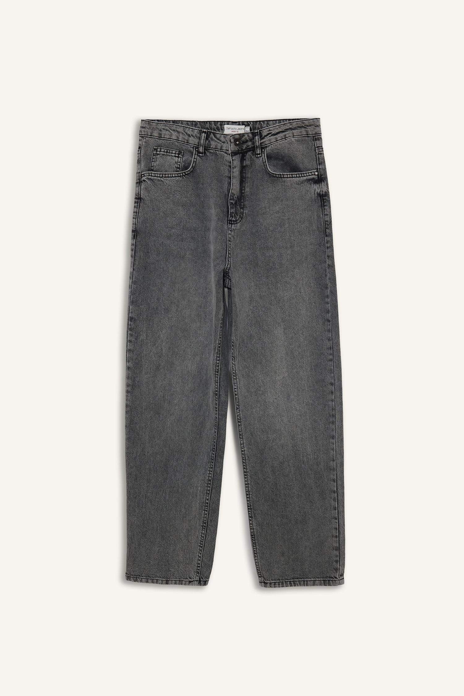 سروال جينز باجي وايد ليج