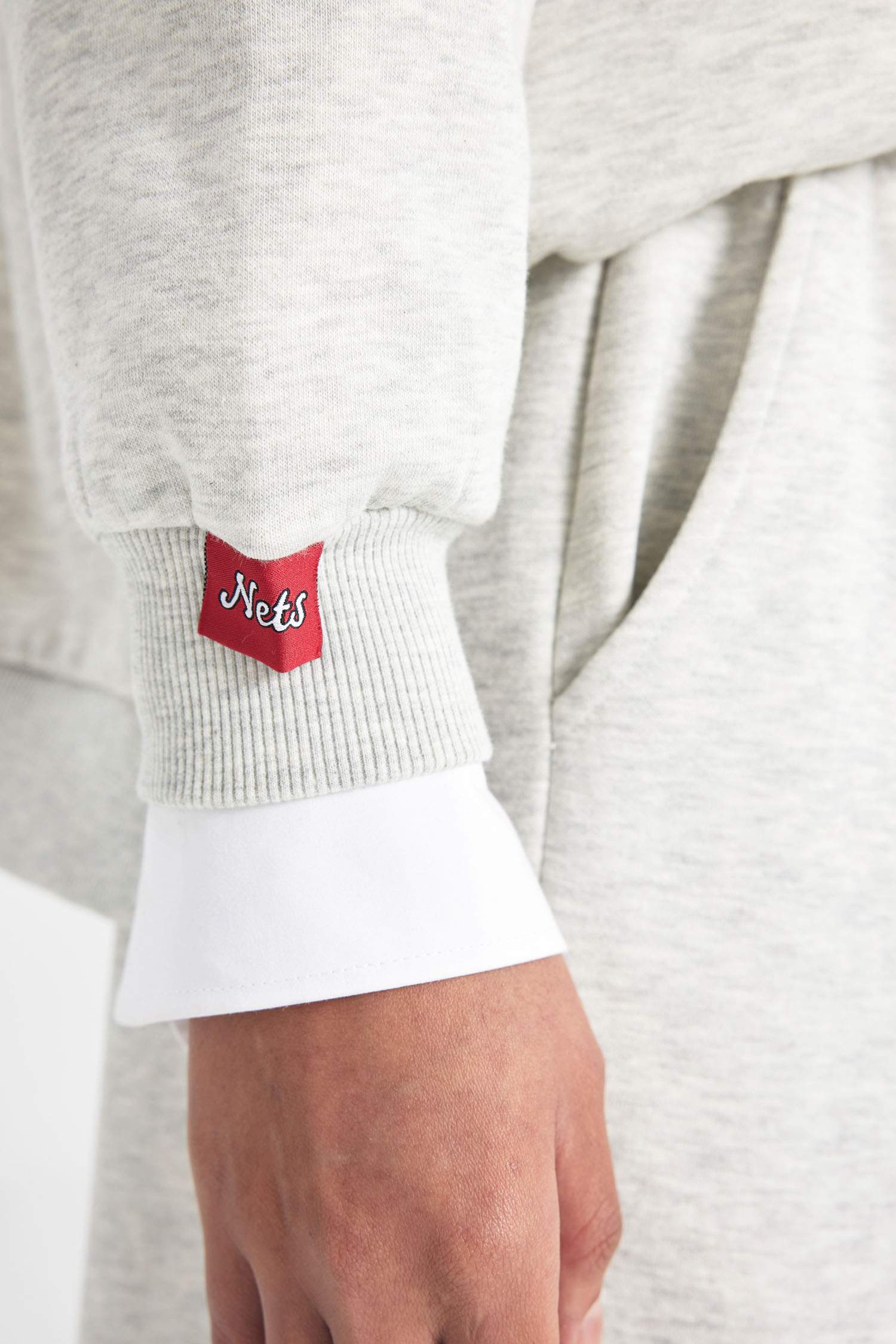 Sweatshirt Oversize Épais Imprimé Logo NBA Brooklyn Nets De Defactofit