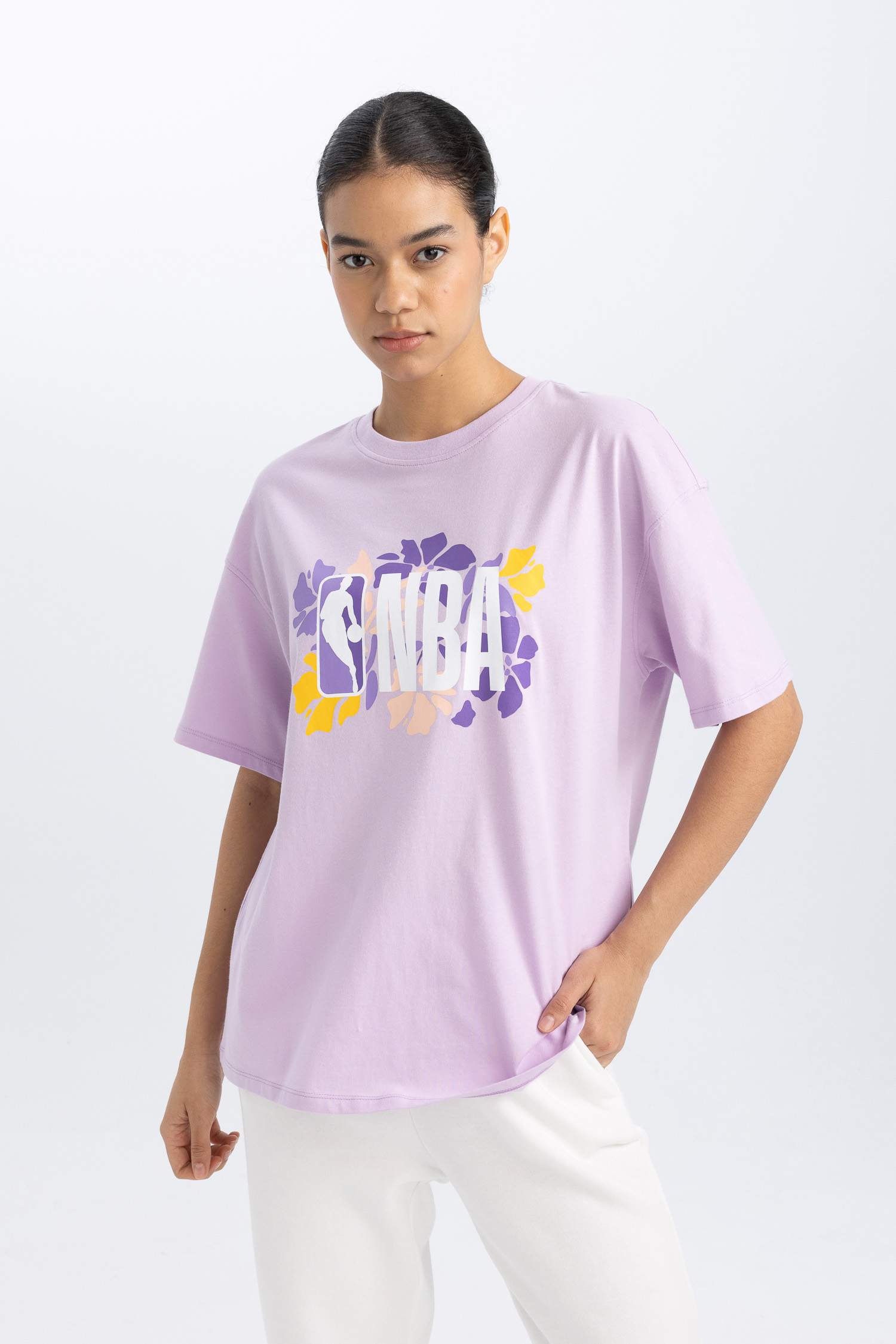 Футболка оверсайз NBA с круглым вырезом, DeFactoFit