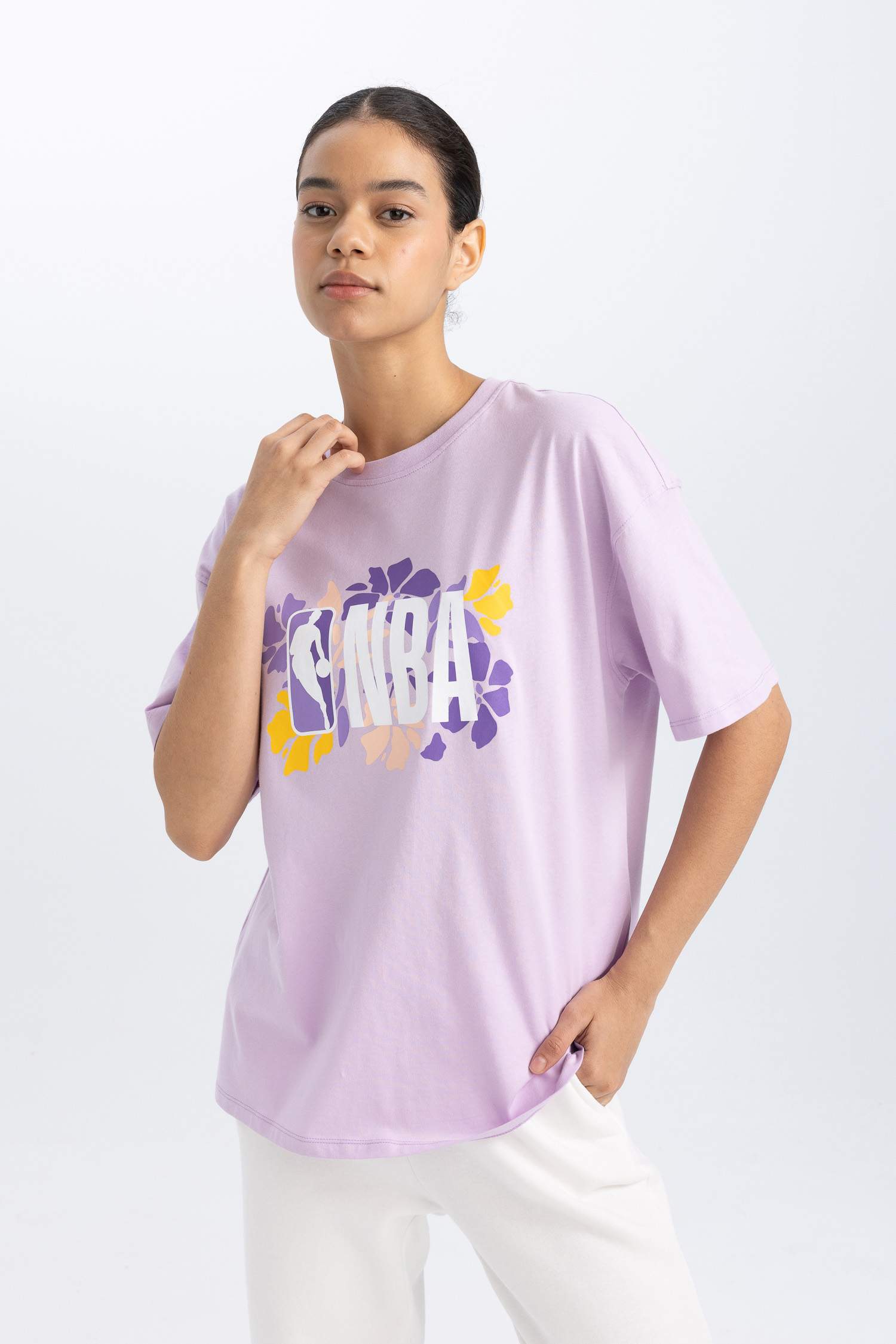 Футболка оверсайз NBA с круглым вырезом, DeFactoFit