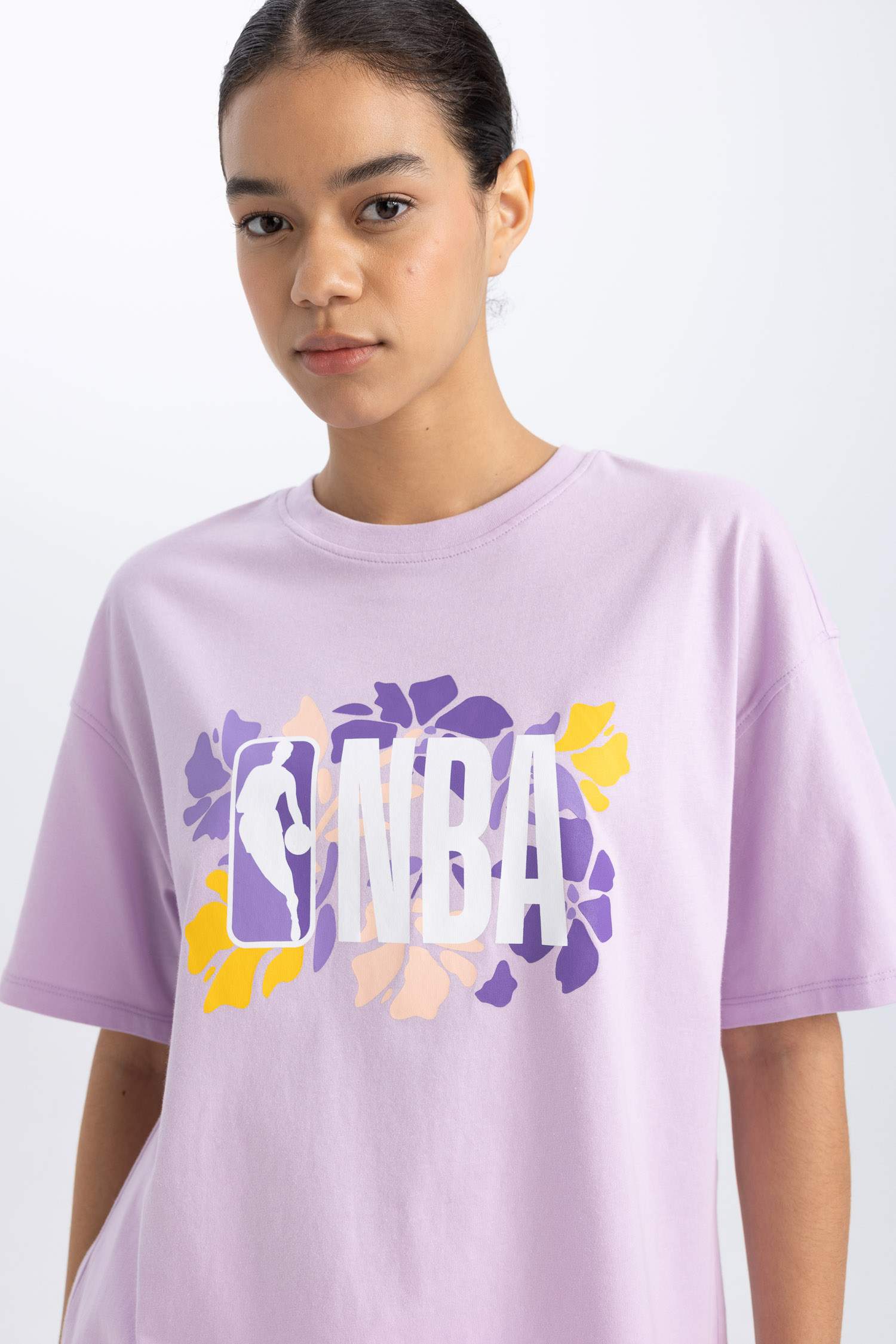 Футболка оверсайз NBA с круглым вырезом, DeFactoFit