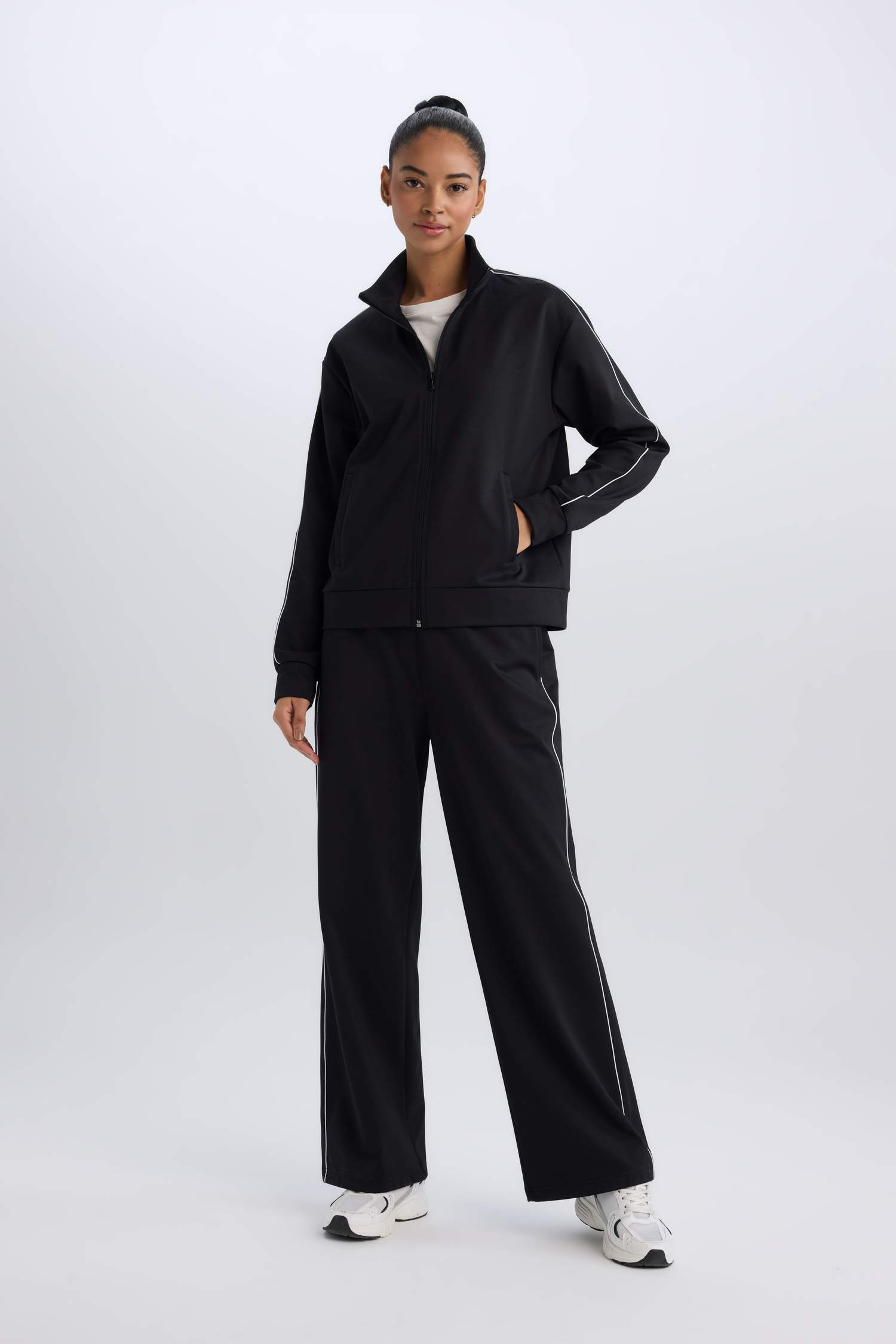 DeFactoFit Wide Leg Pocket Standard Pique Sweatpants