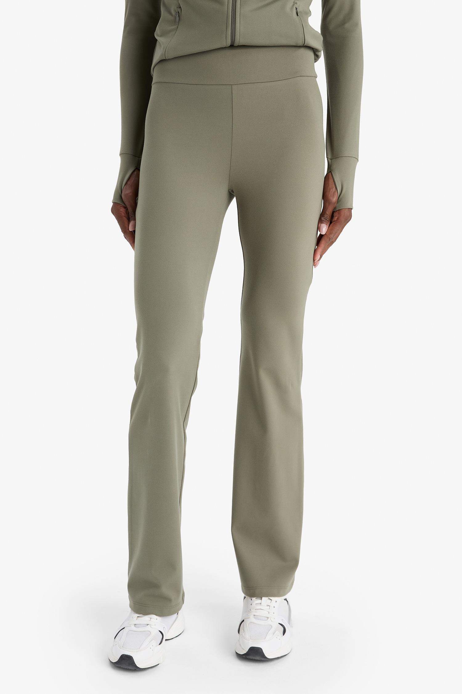 DeFactoFit Flare Fit Toparlayıcı Yüksek Bel İspanyol Paça Soft Touch Sporcu Pantolon