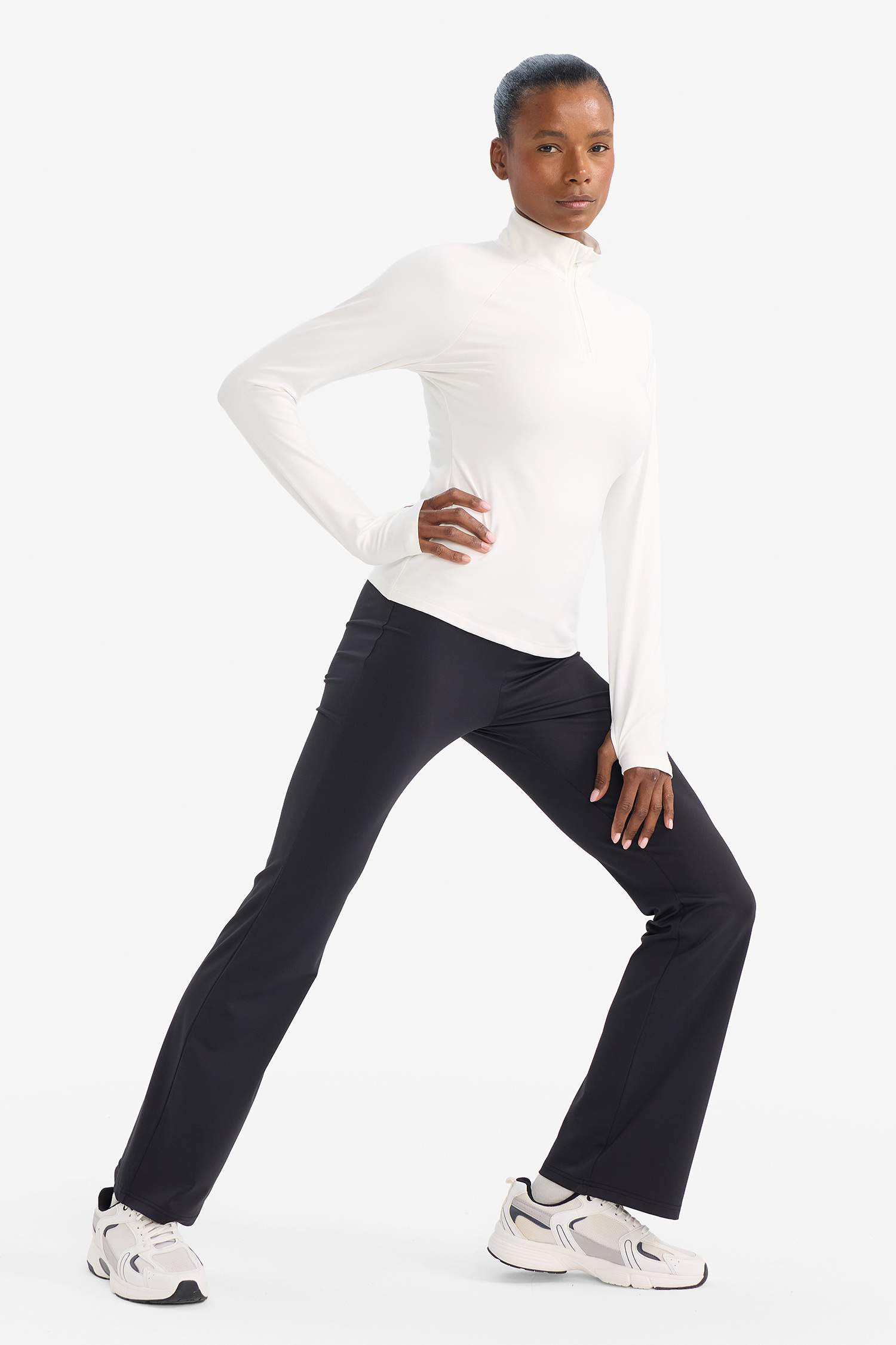 Flare Fit Toparlayıcı Yüksek Bel İspanyol Paça Soft Touch Sporcu Pantolon