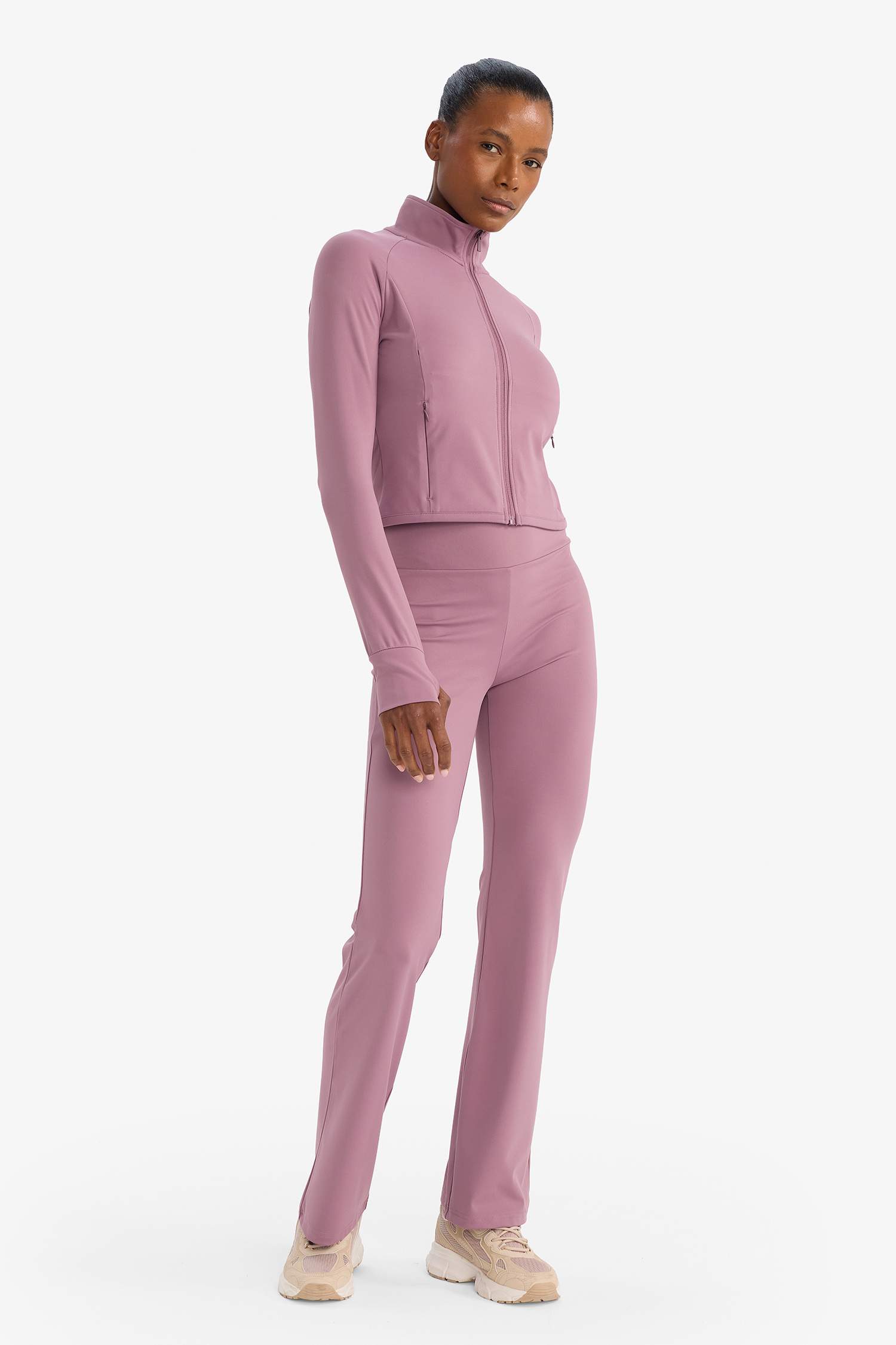 Flare Fit Toparlayıcı Yüksek Bel İspanyol Paça Soft Touch Sporcu Pantolon