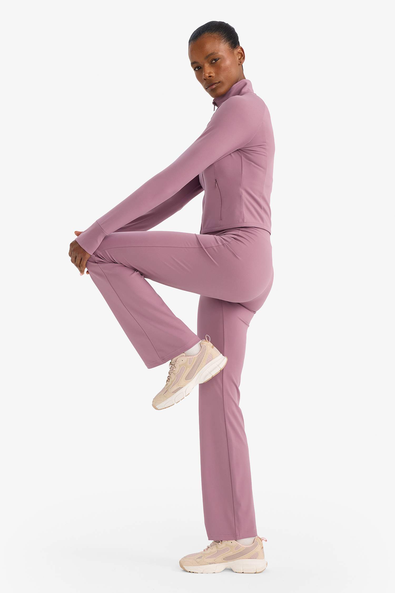 Flare Fit Toparlayıcı Yüksek Bel İspanyol Paça Soft Touch Sporcu Pantolon