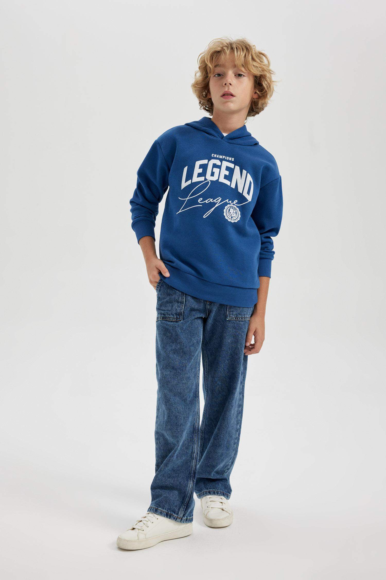 Ұлдарға үлкен пішім бас киімді Свитер