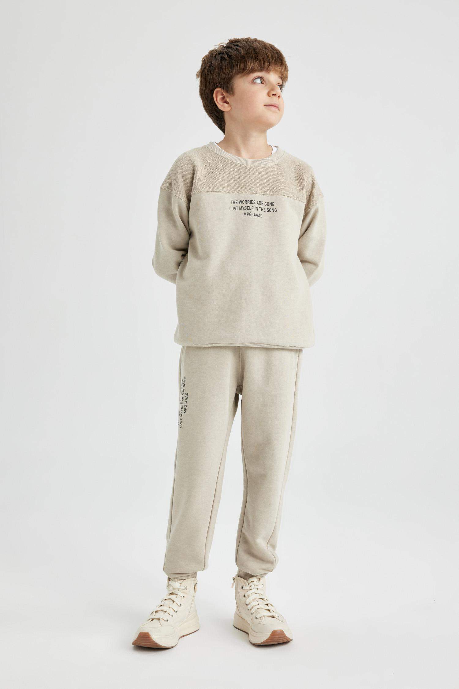 Sweat- Shirt Coupe Oversize Col Rond Imprimé Pour Garçon