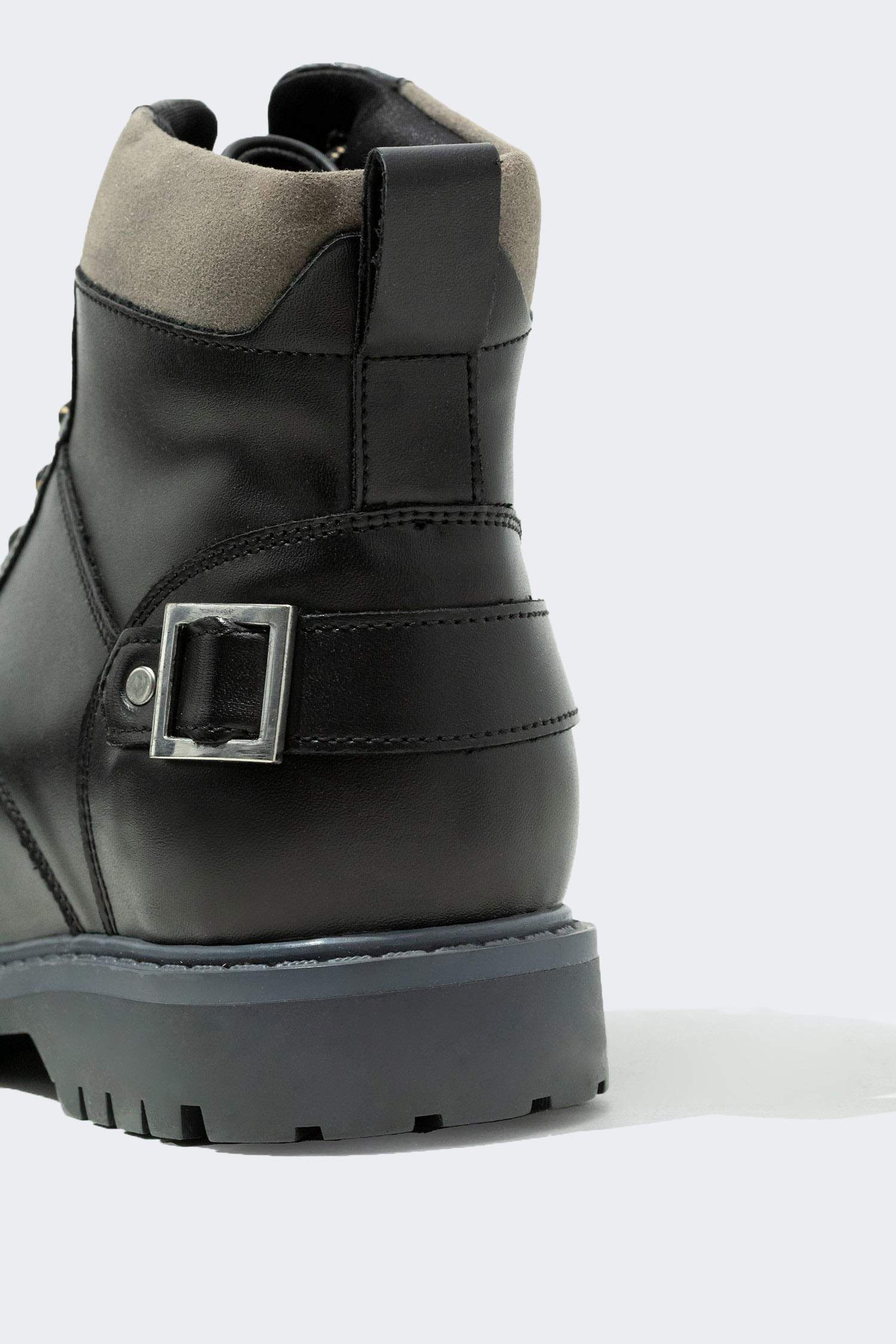 Men High Sole Faux Leather Boots