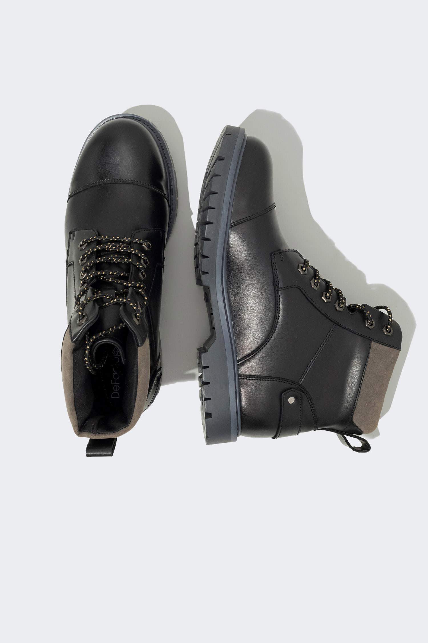 Men High Sole Faux Leather Boots