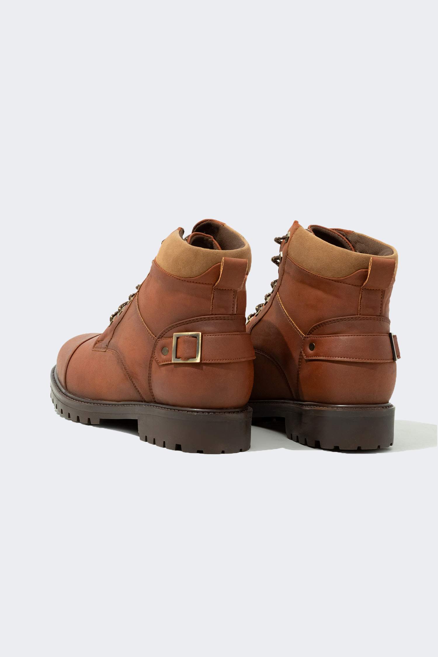 Men High Sole Faux Leather Boots