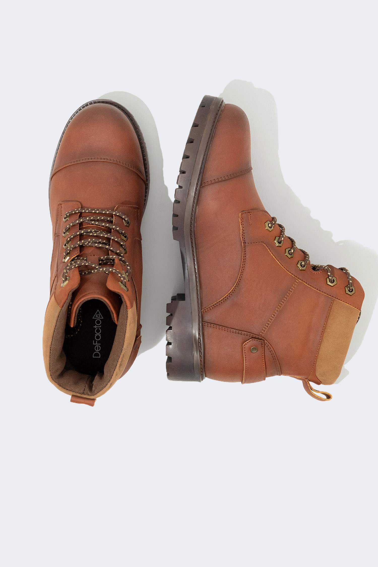 Men High Sole Faux Leather Boots